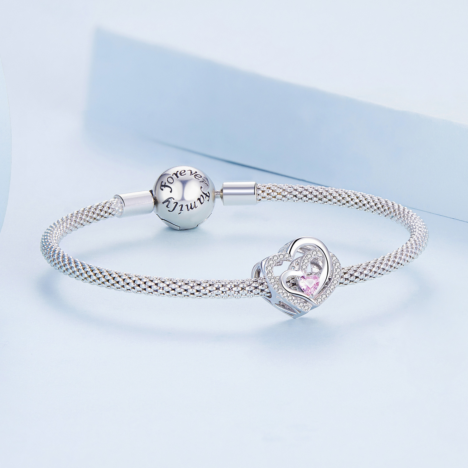 Pandora Stijl Dubbel Hart Bedel - BSC695