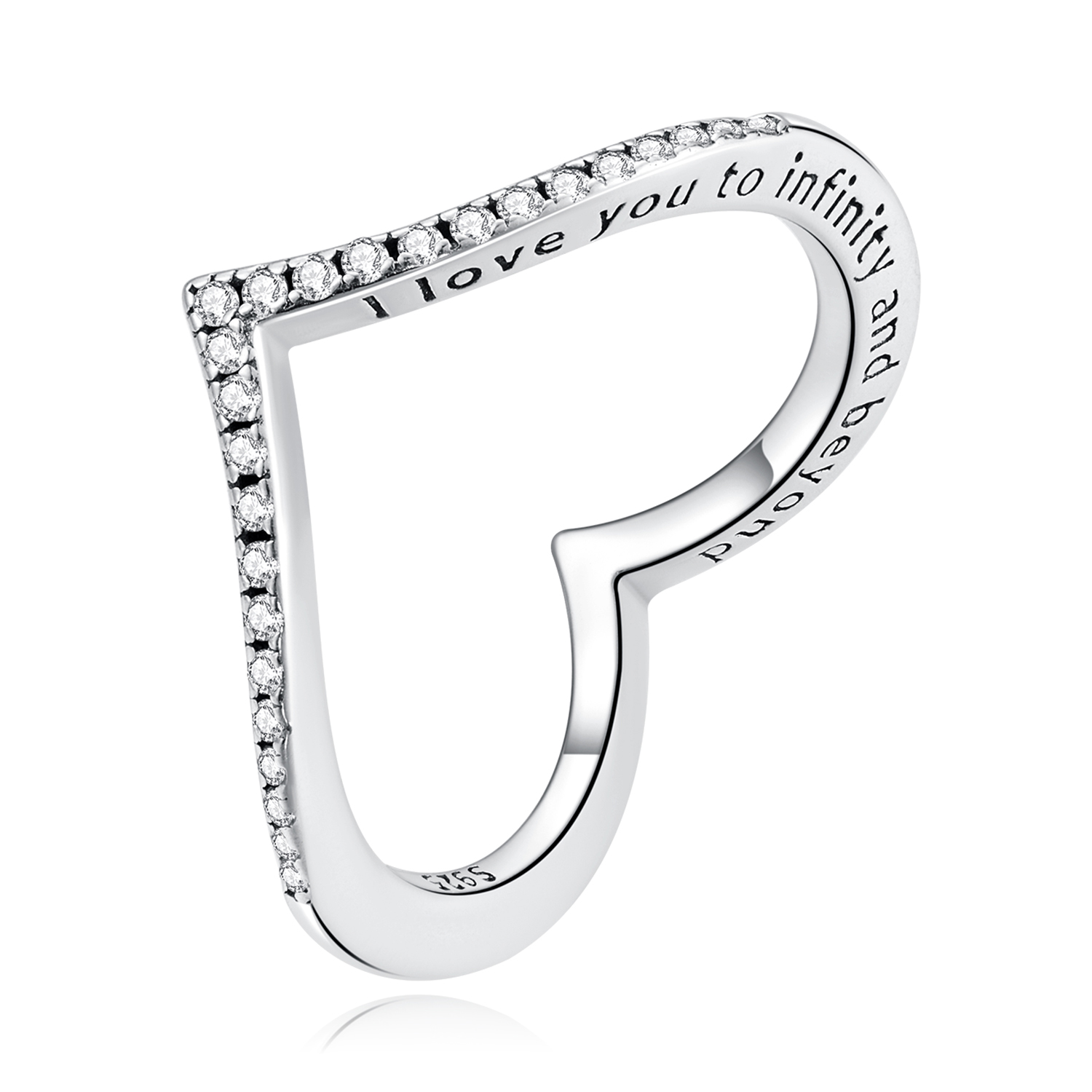 Pandora Stijl Hart Wishbone Ring - SCR856