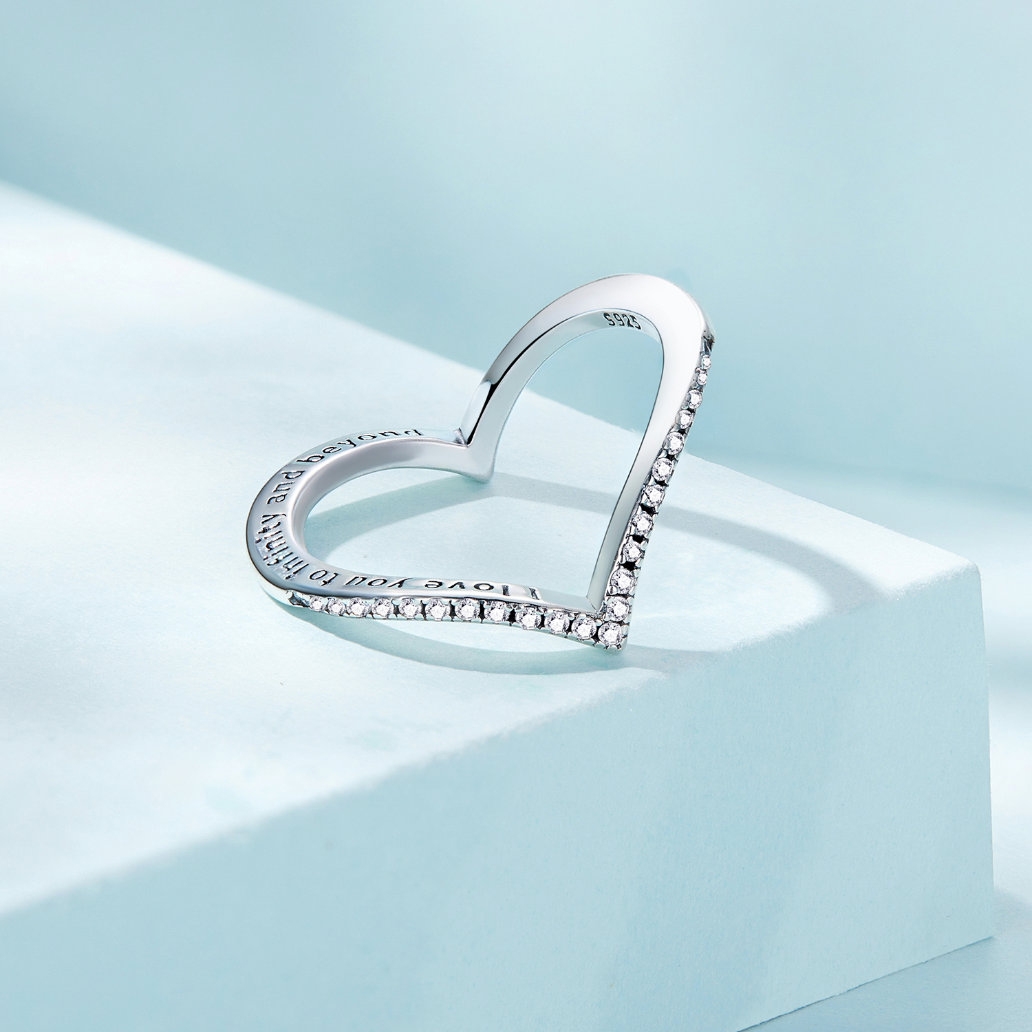 Pandora Stijl Hart Wishbone Ring - SCR856