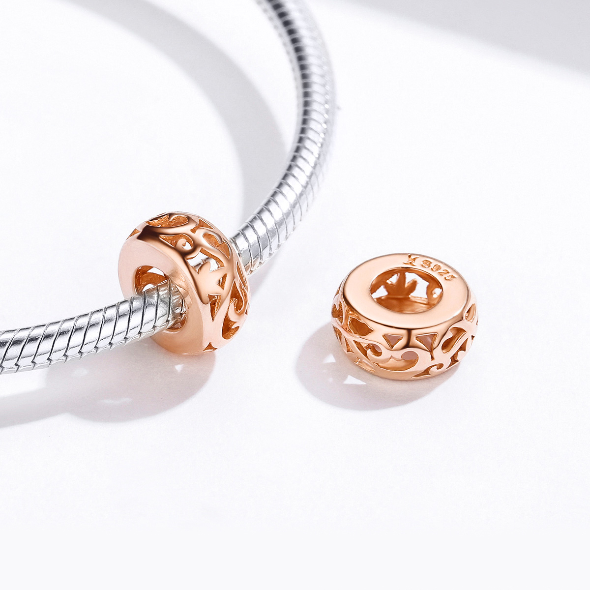 Pandora Stijl Rosé Gouden Spacer Bedel - SCC716-C