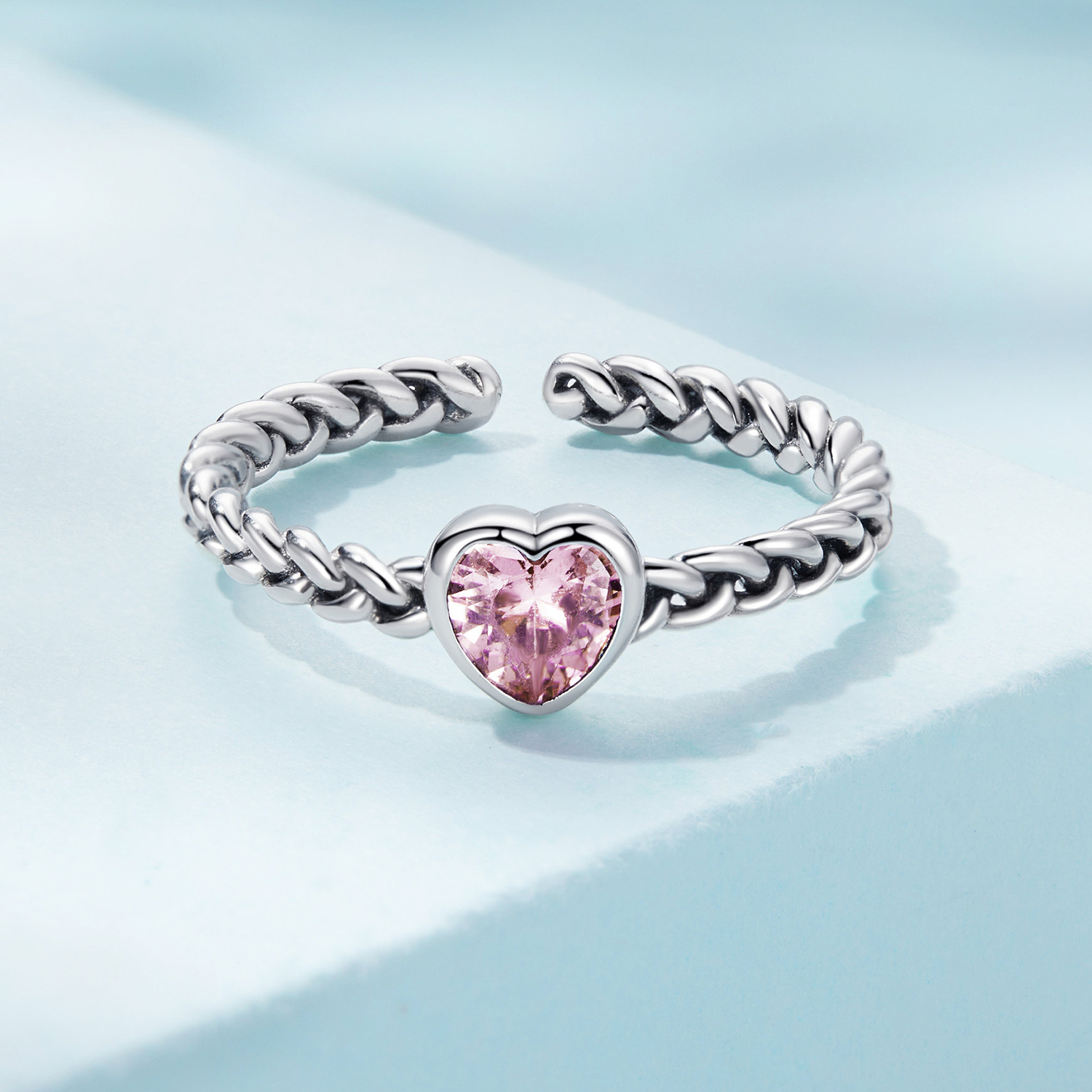 Pandora Stijl Roze Hart Ring - SCR865