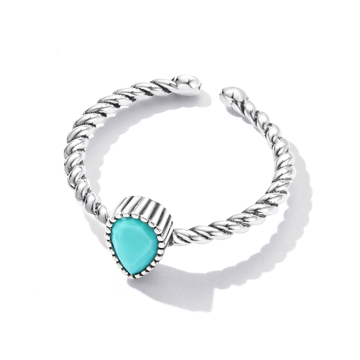 Pandora stijl Traanvormige Ring - BSR247