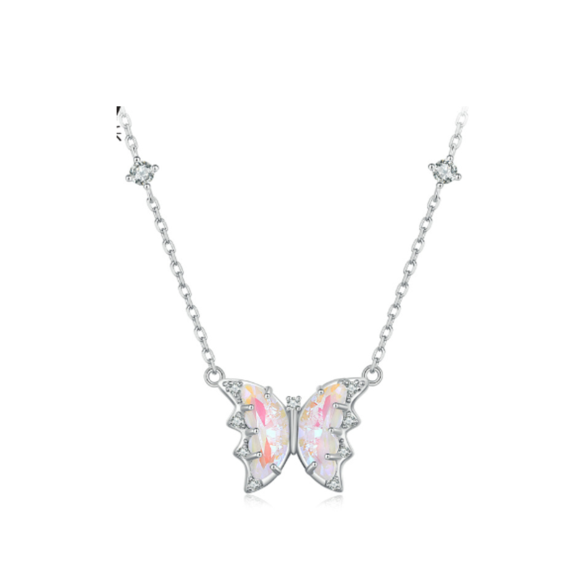 Pandora Stijl Vlinder Ketting - BSN345