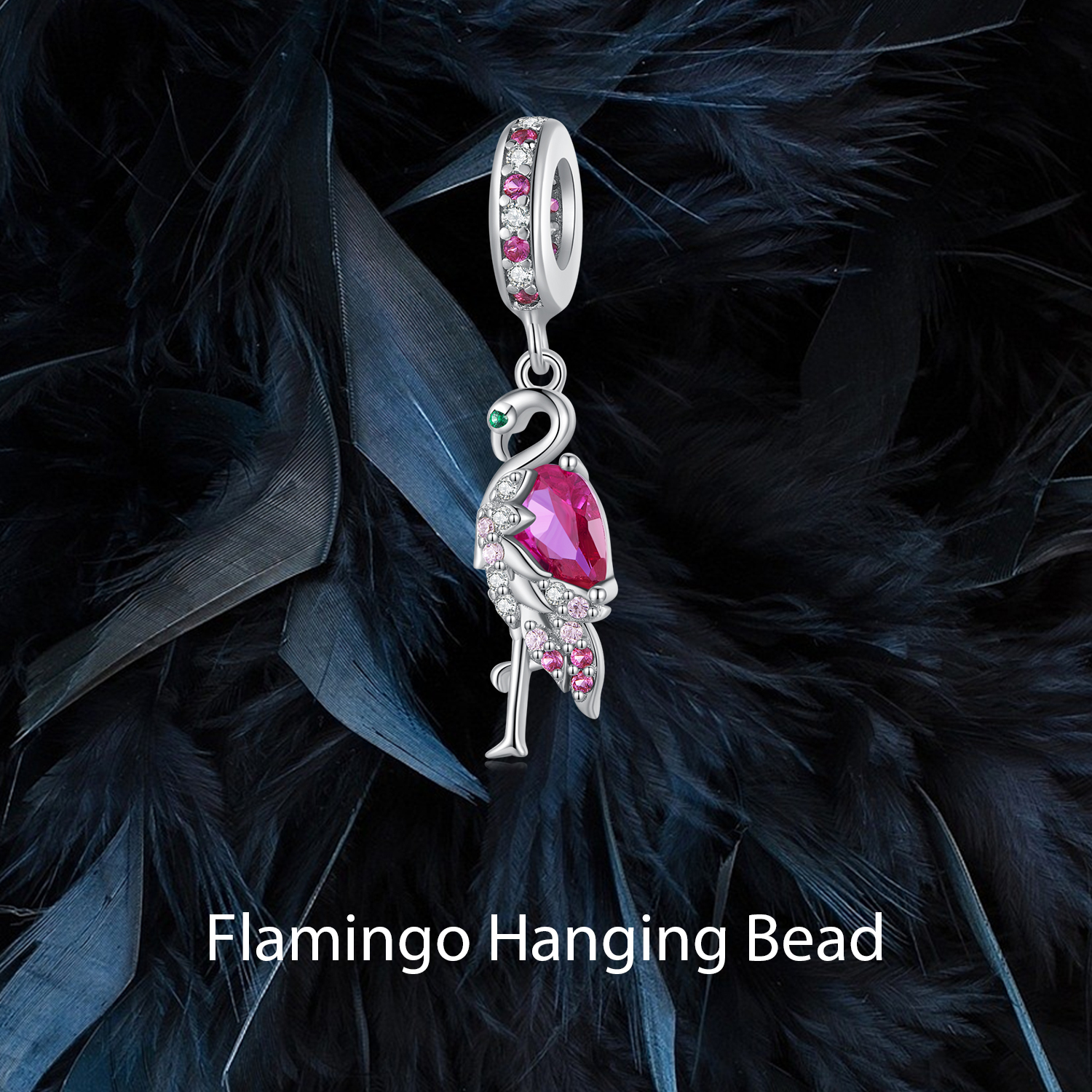 Pandora-stijl Flamingo-bedel - BSC833