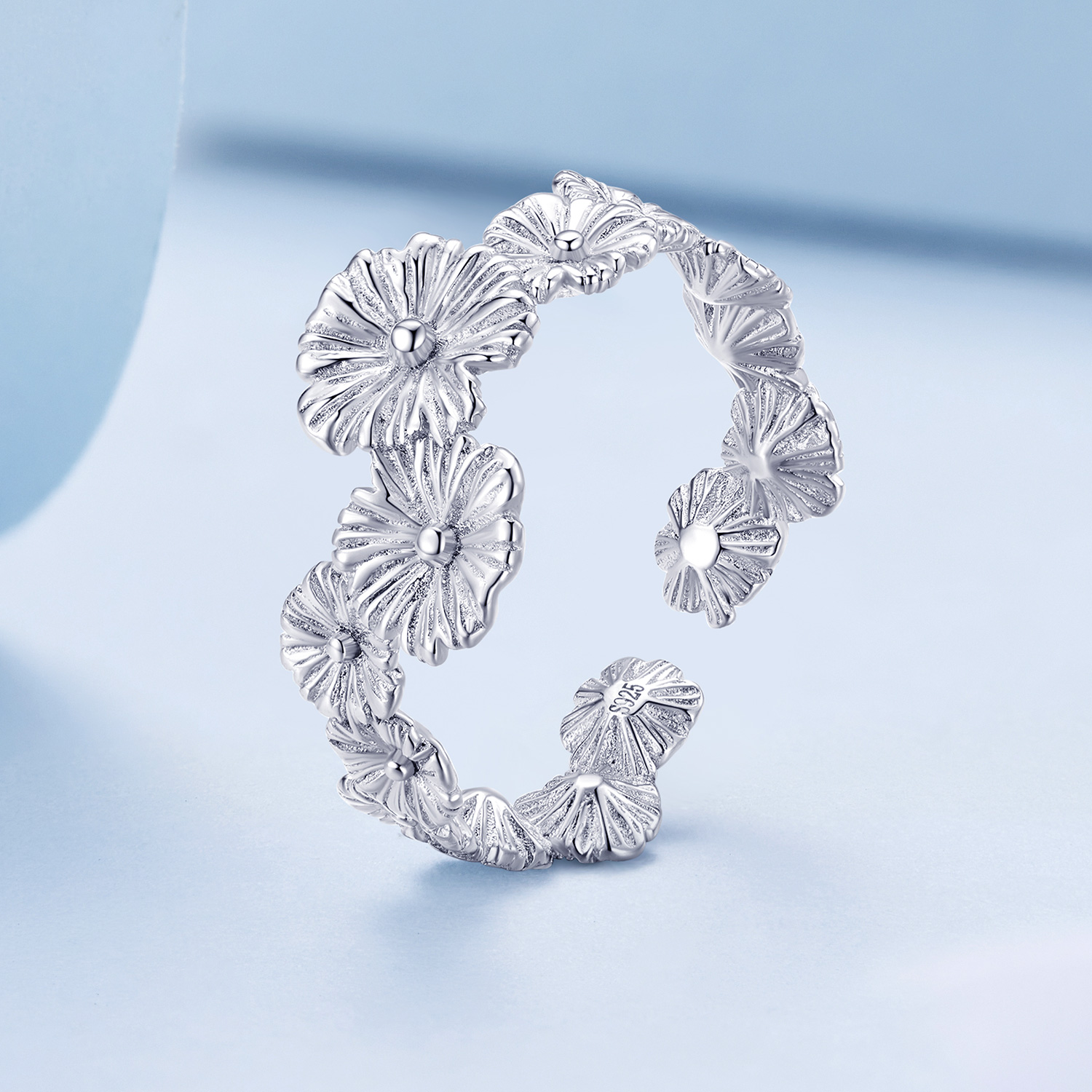 Pandora-stijl Klassieke Daisy Bloem Band Ring - BSR382