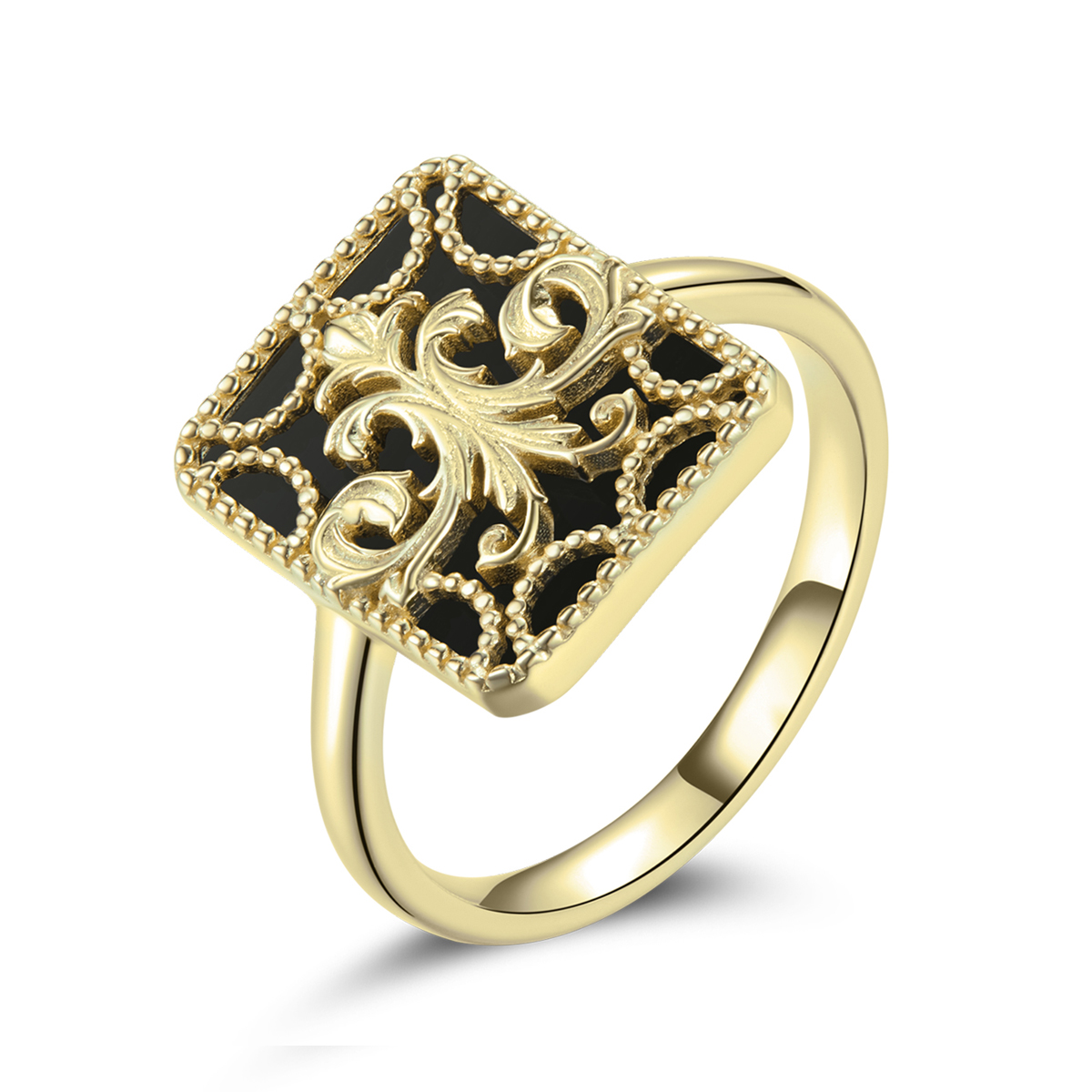 Pandora-stijl Vierkante Ring - BSR189