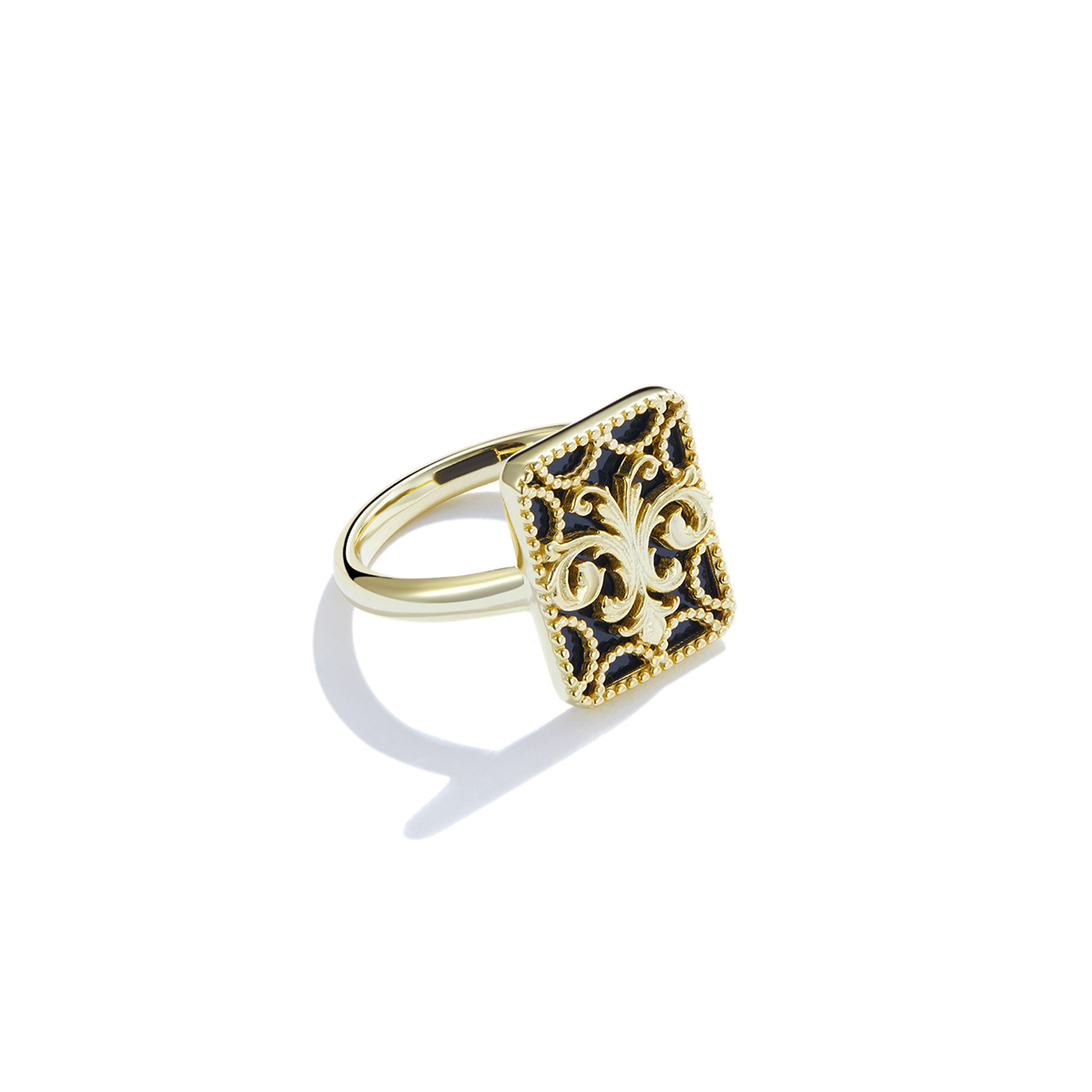 Pandora-stijl Vierkante Ring - BSR189