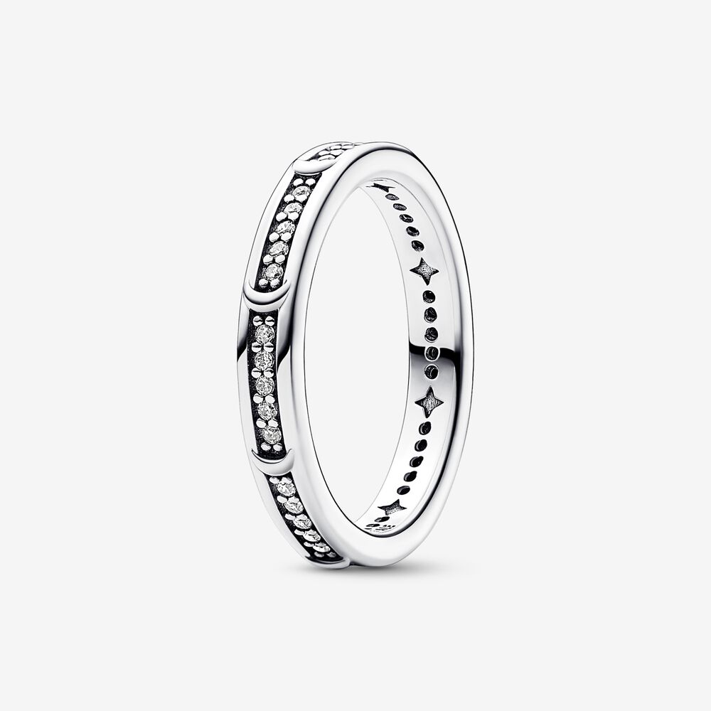 Pandora Maan sterling zilveren ring met heldere cubic zirkonia - 192783C01