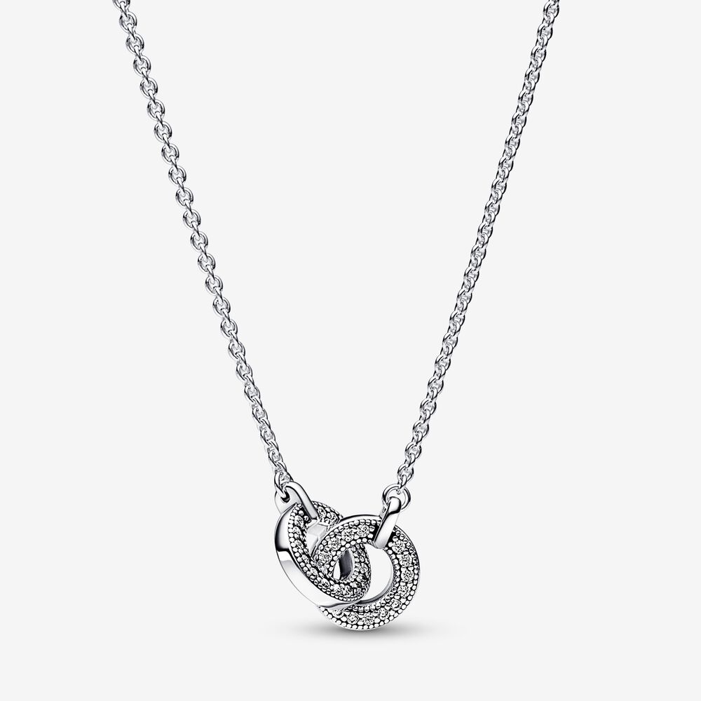 Pandora Signature Verstrengeld Pavé Hanger Ketting - 392736C01-45