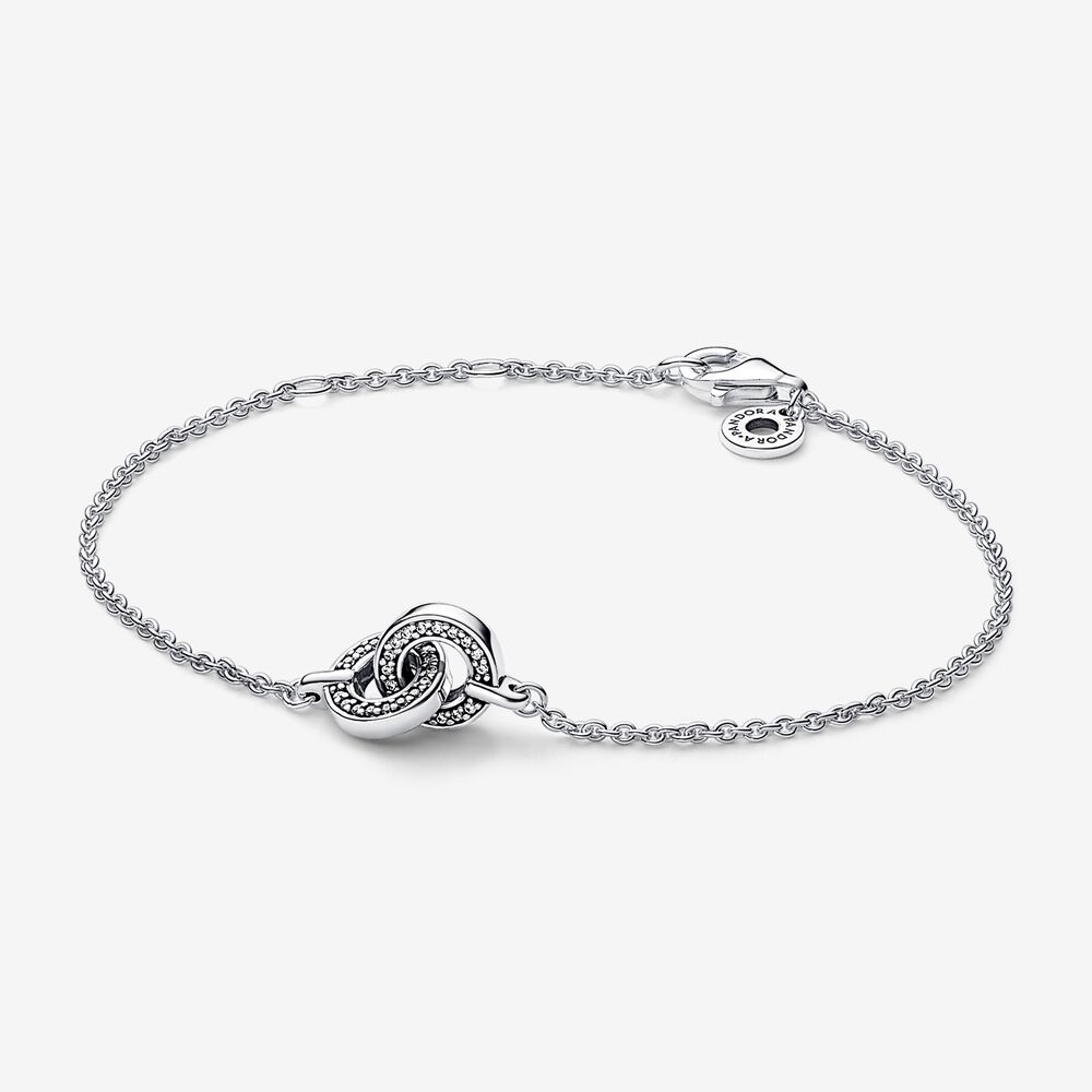 Pandora Signature Verstrengelde Pavé Ketting Armband - 592742C01