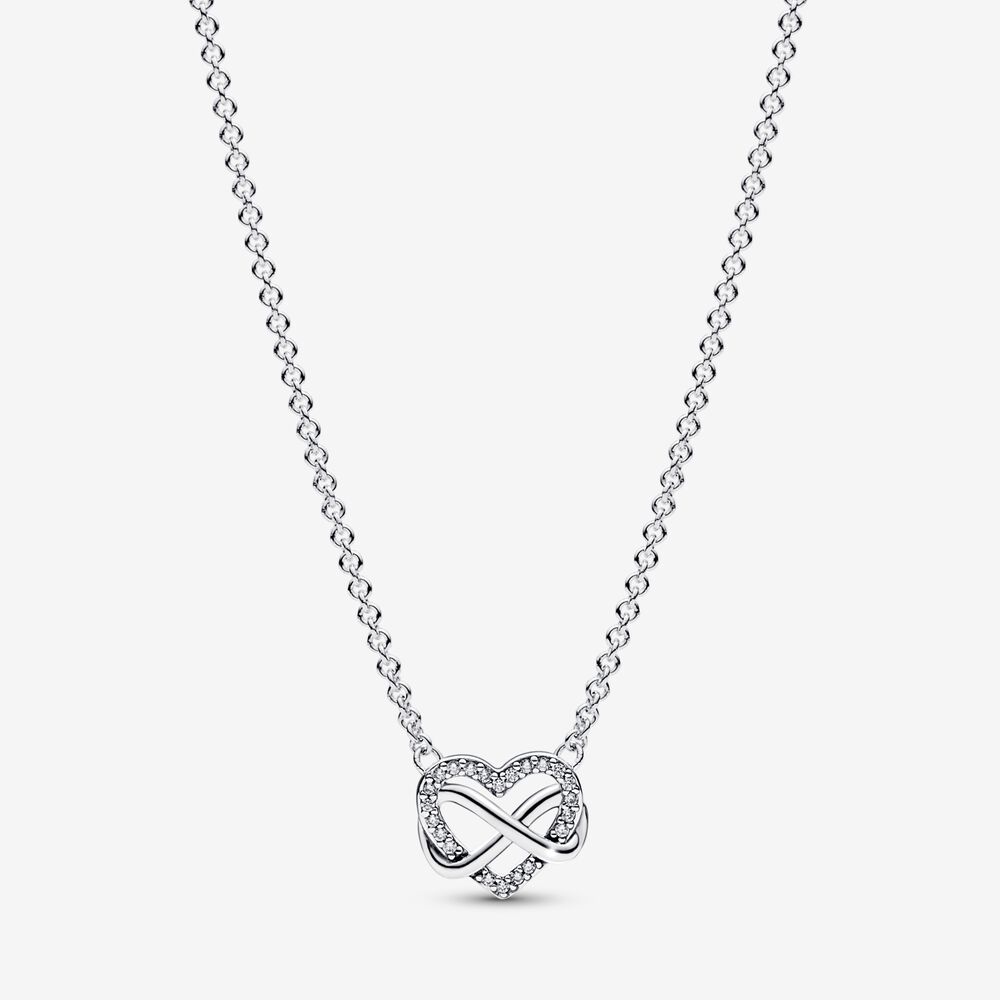 Pandora Sprankelende Infinity Hart Collier Ketting - 392666C01-50