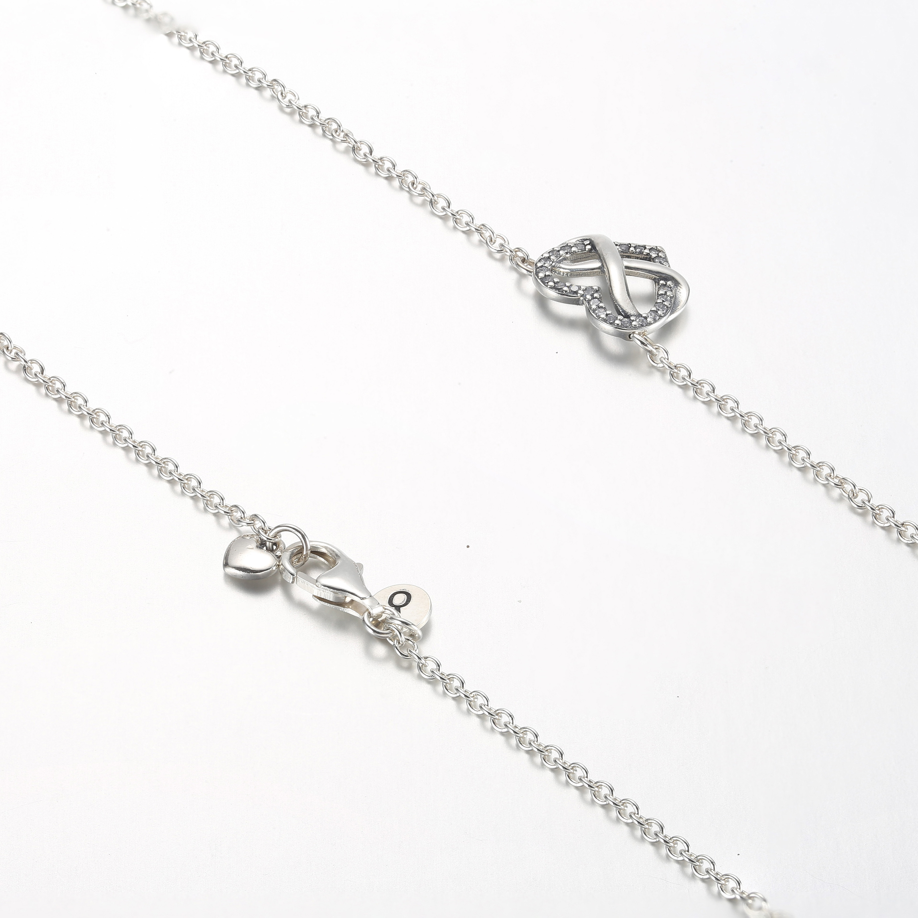 Pandora Sprankelende Infinity Hart Collier Ketting - 392666C01-50