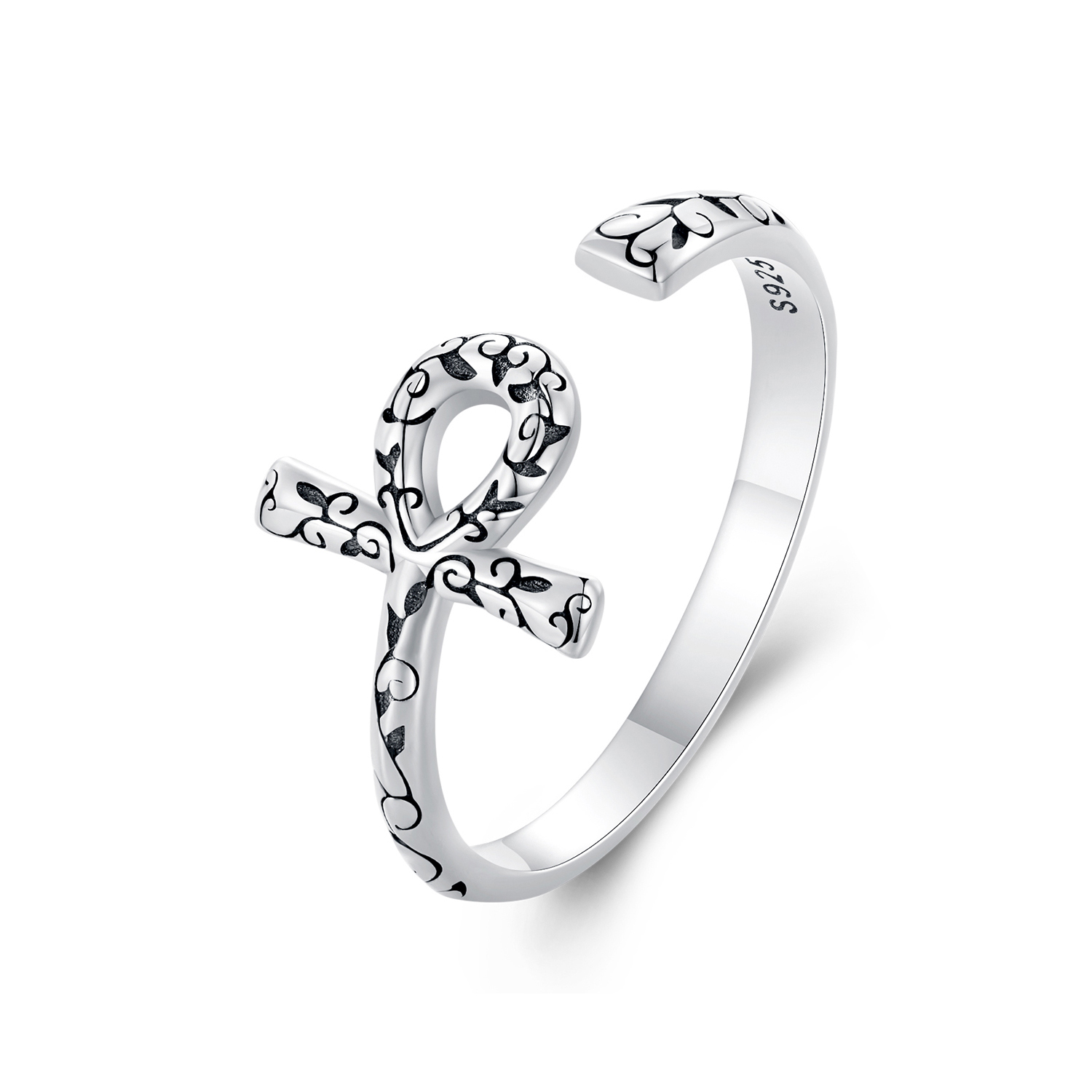 Pandora Stijl Ankh Kruis Open Ring - SCR972-E