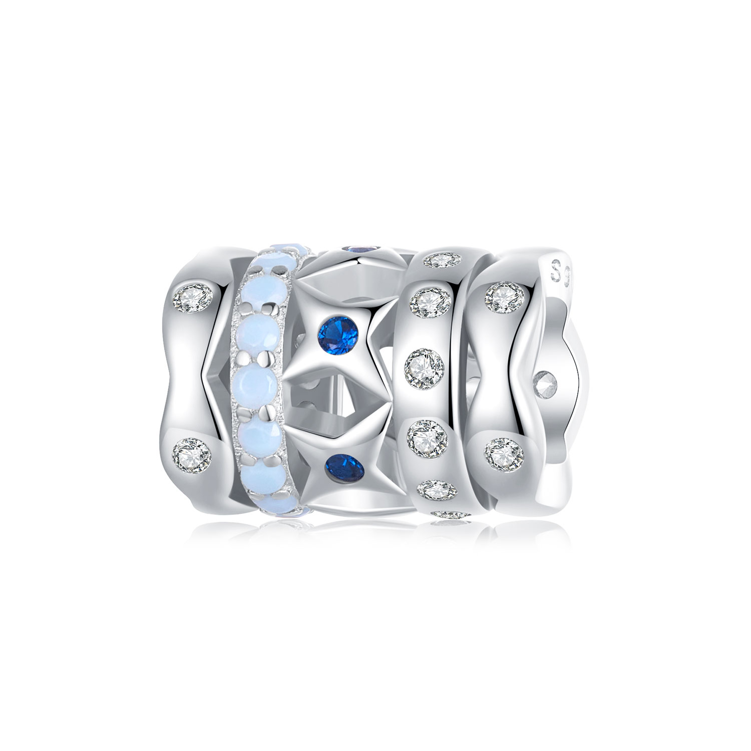 Pandora Stijl Blauwe Ster Bedel - BSC919