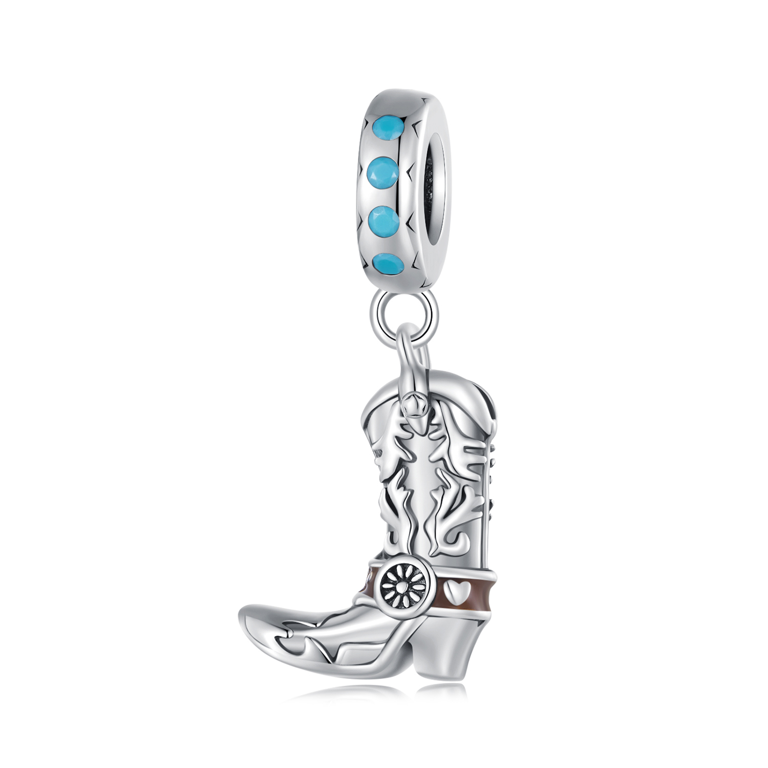 Pandora Stijl Cowboy Leren Laarzen Hanger - SCC2566