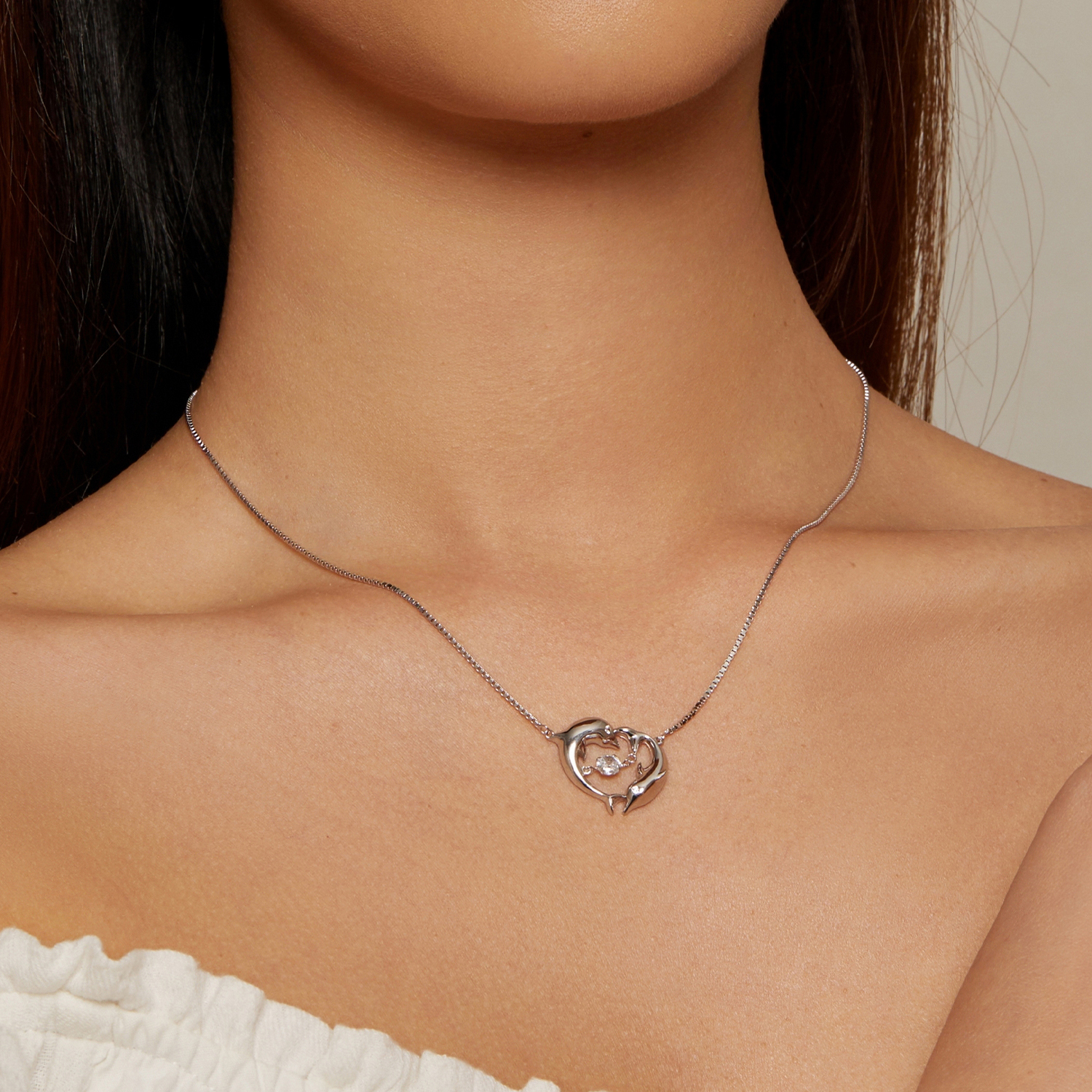 Pandora Stijl Dolfijn Slimme Ketting - BSN340