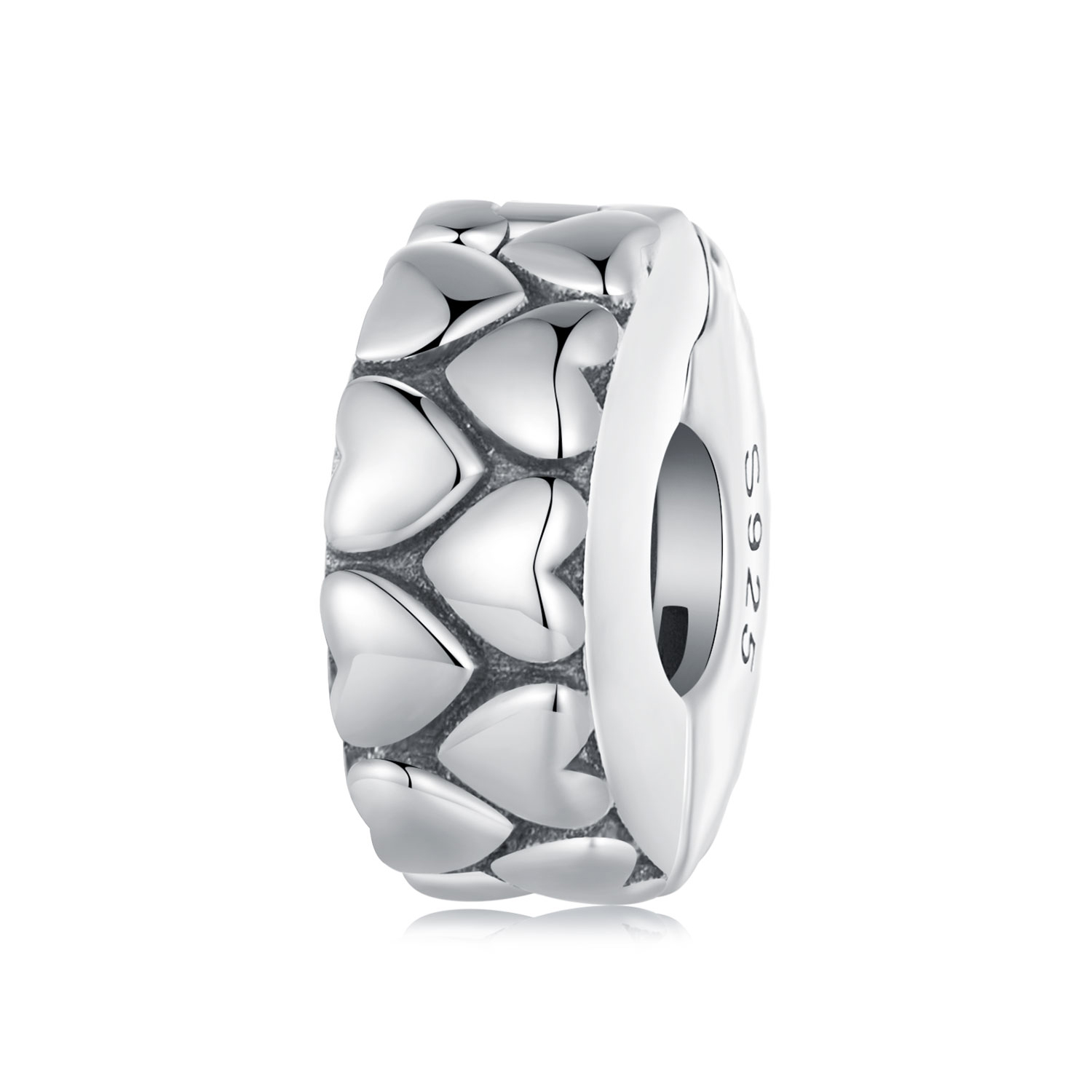 Pandora Stijl Dubbele Harten Clip - SCC2637