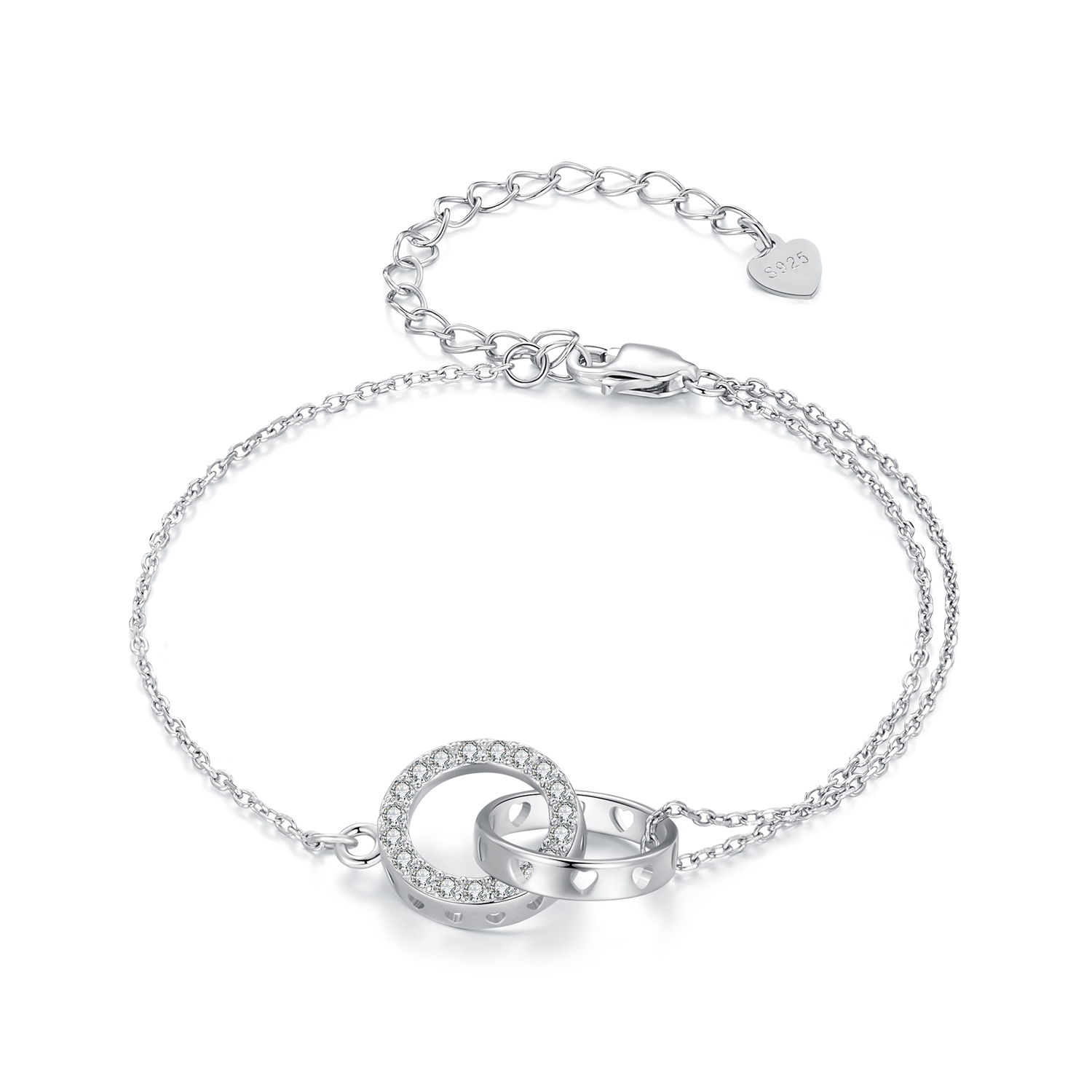 Pandora Stijl Dubbele Ketting Armband - BSB151