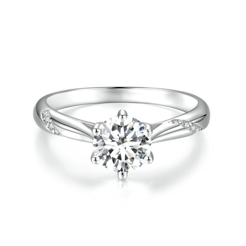 Pandora Stijl Eenvoudige Moissanite Ring (Eén Certificaat) - MSR003