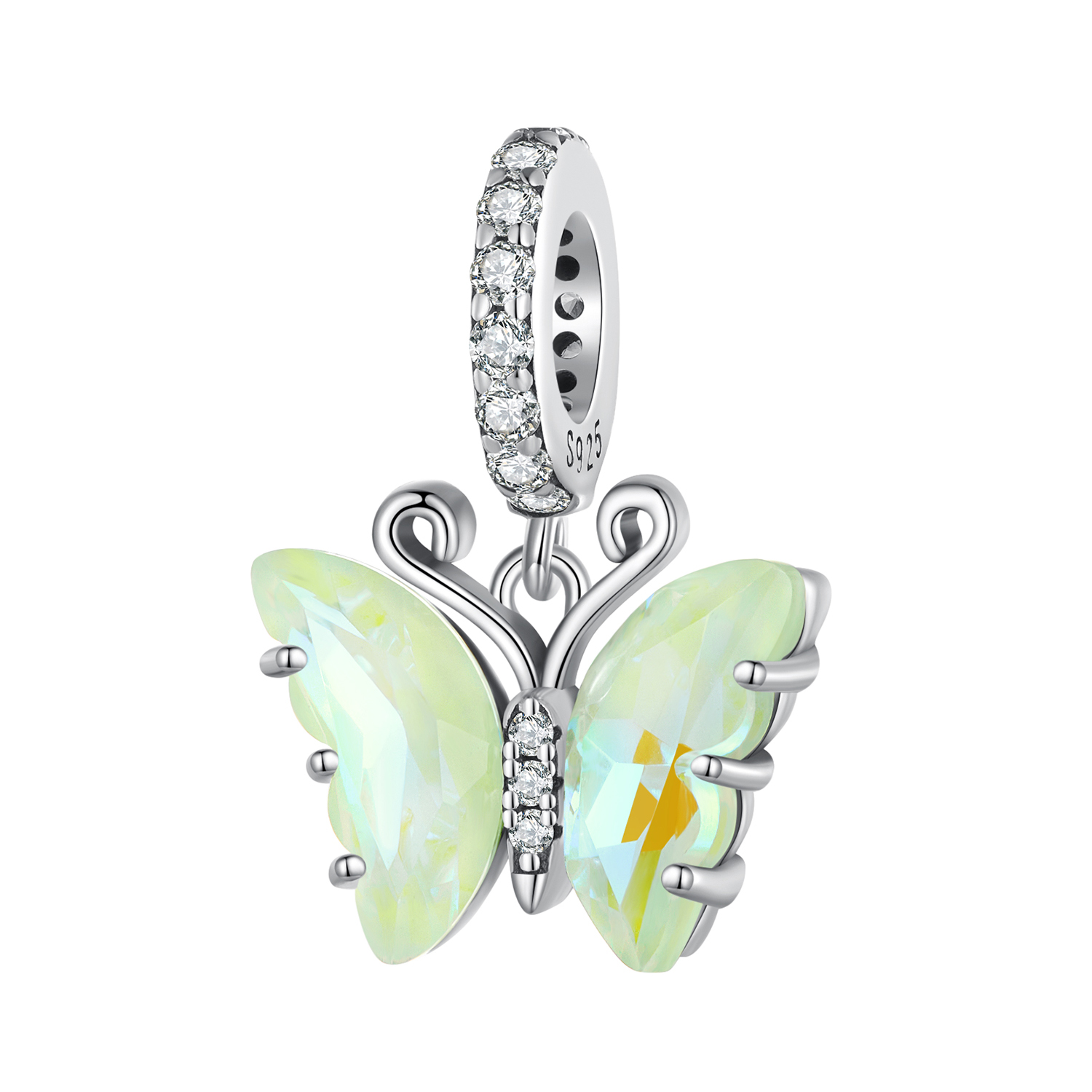 Pandora Stijl Groene Aurora Vlinder Hanger - SCC2305-GN