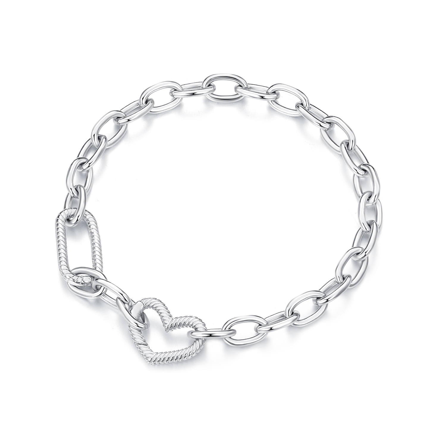 Pandora Stijl Harten Ketting Armband - SCB258