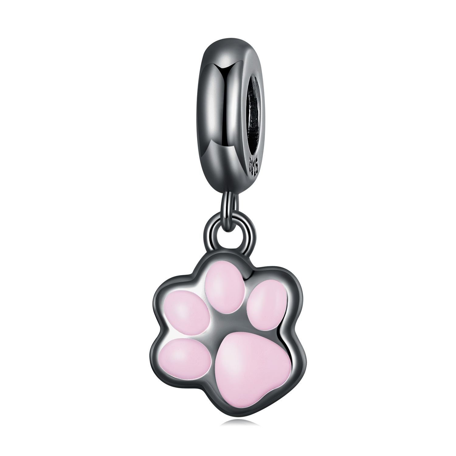 Pandora Stijl Mini Zwarte Kattenklauw Bedel - SCC2476-D