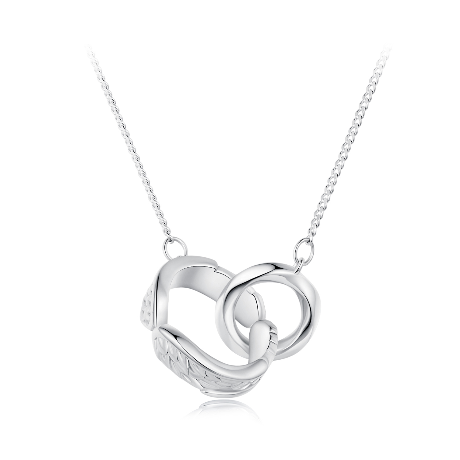 Pandora Stijl Mobius Dubbele Ring Ketting - BSN362