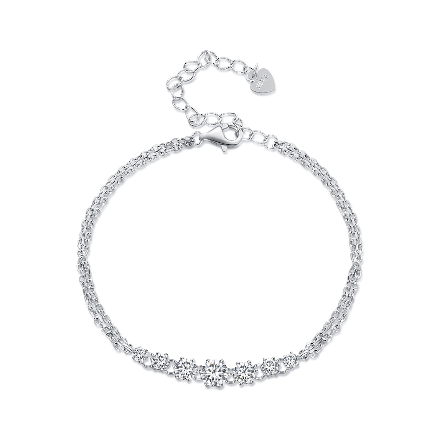 Pandora Stijl Moissanite Armband (Één Certificaat) - MSB008