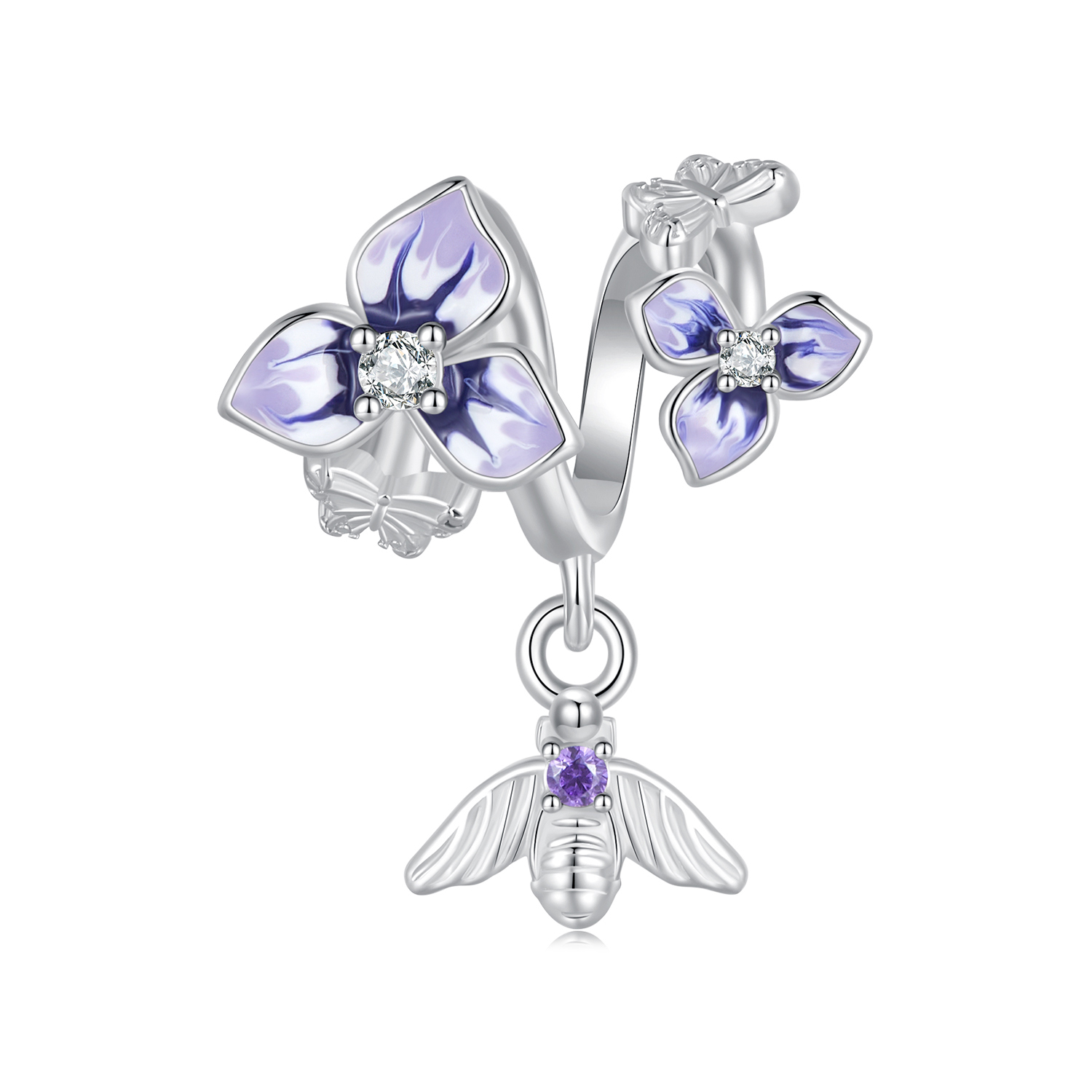 Pandora stijl Pansy Dangle - SCC2584