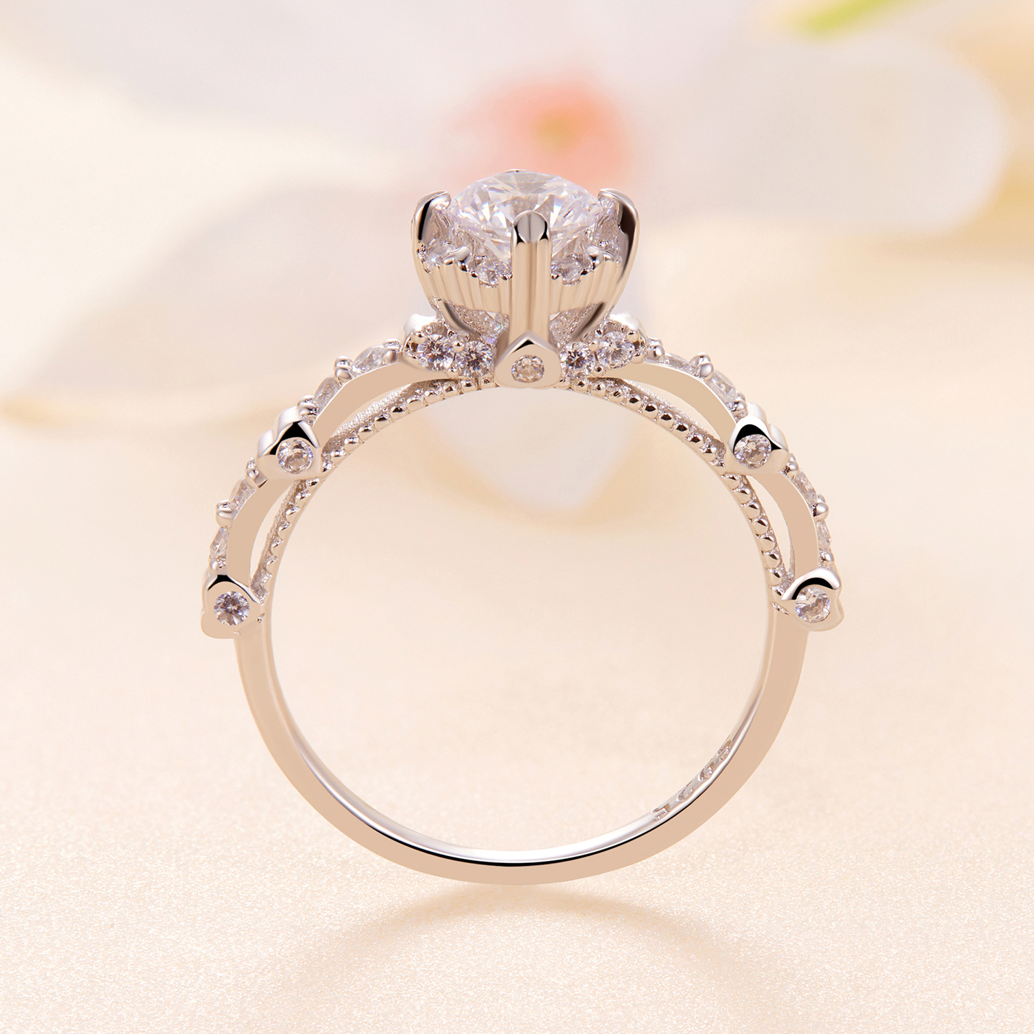 Pandora stijl Prachtige Moissanite Ring - MSR023