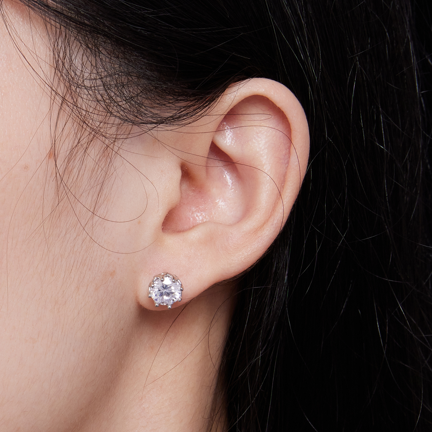 Pandora Stijl Prachtige Moissanite Studs Oorbellen (Twee Certificaten) - MSE016-L