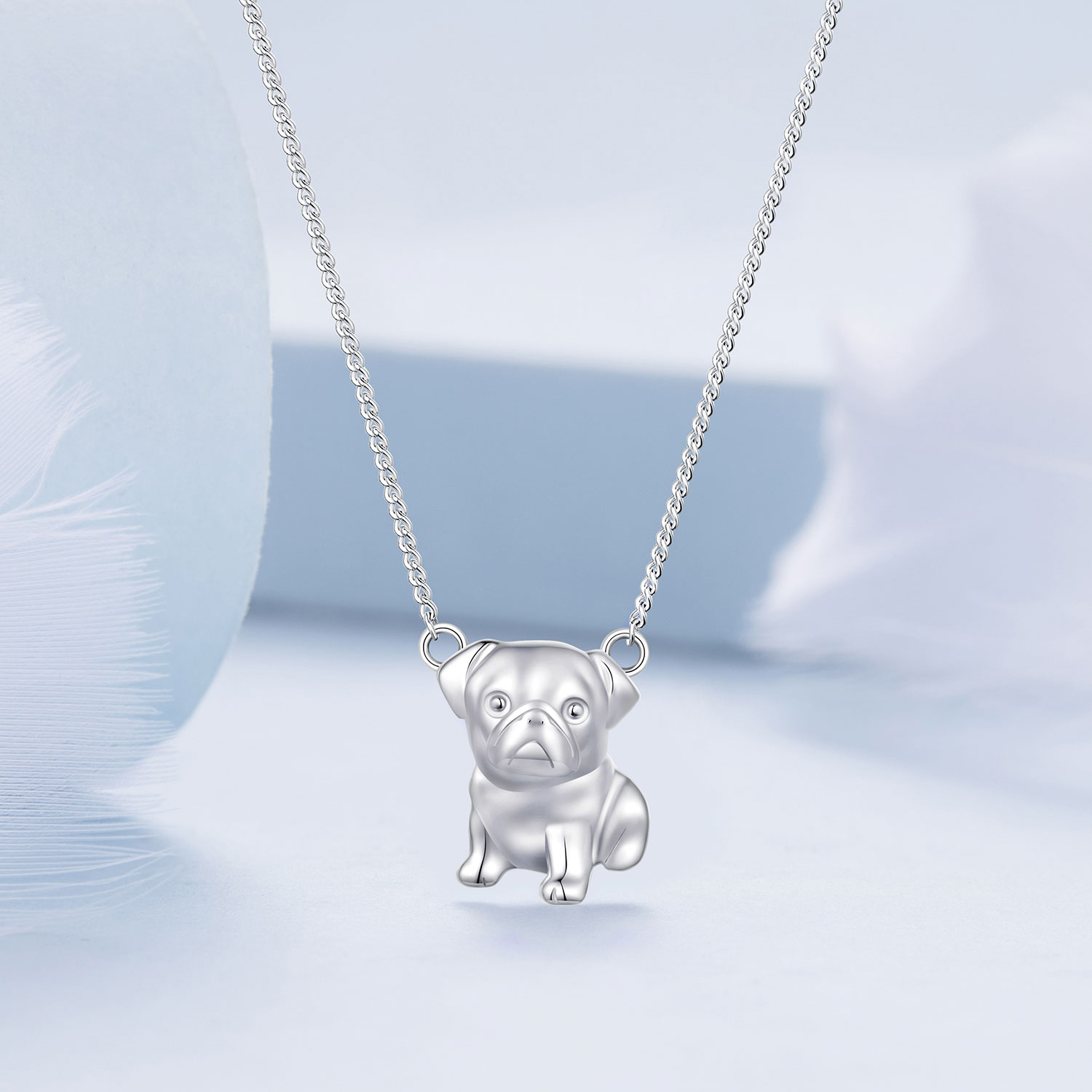 Pandora stijl Pug Halsketting - BSN354