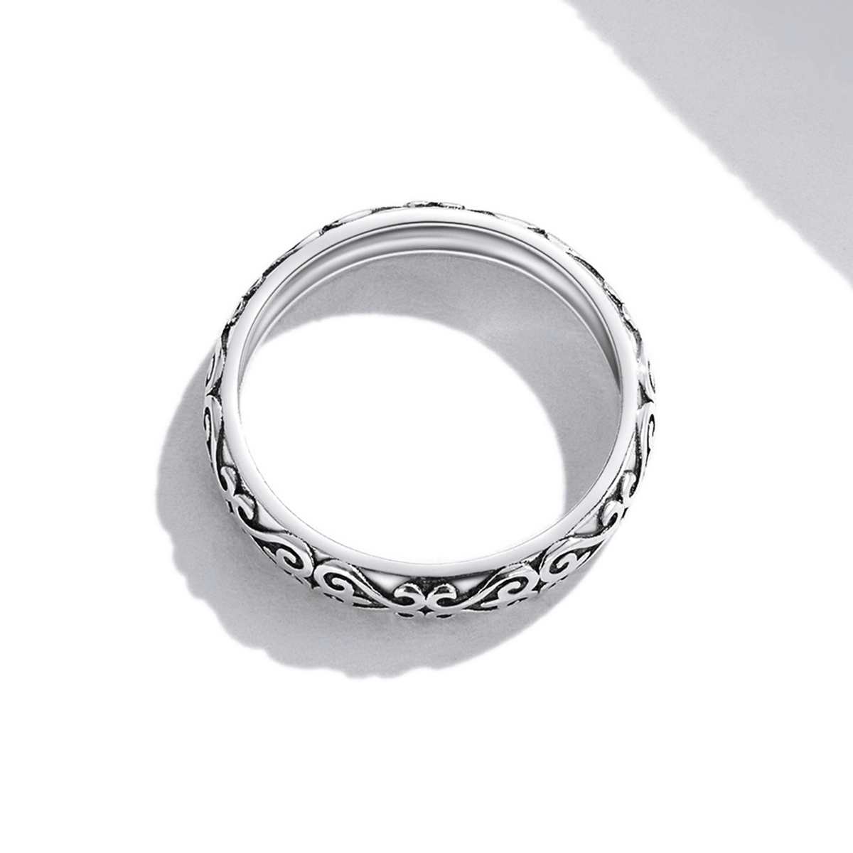 Pandora Stijl Retro Ingedrukt Patroon Ring - SCR776