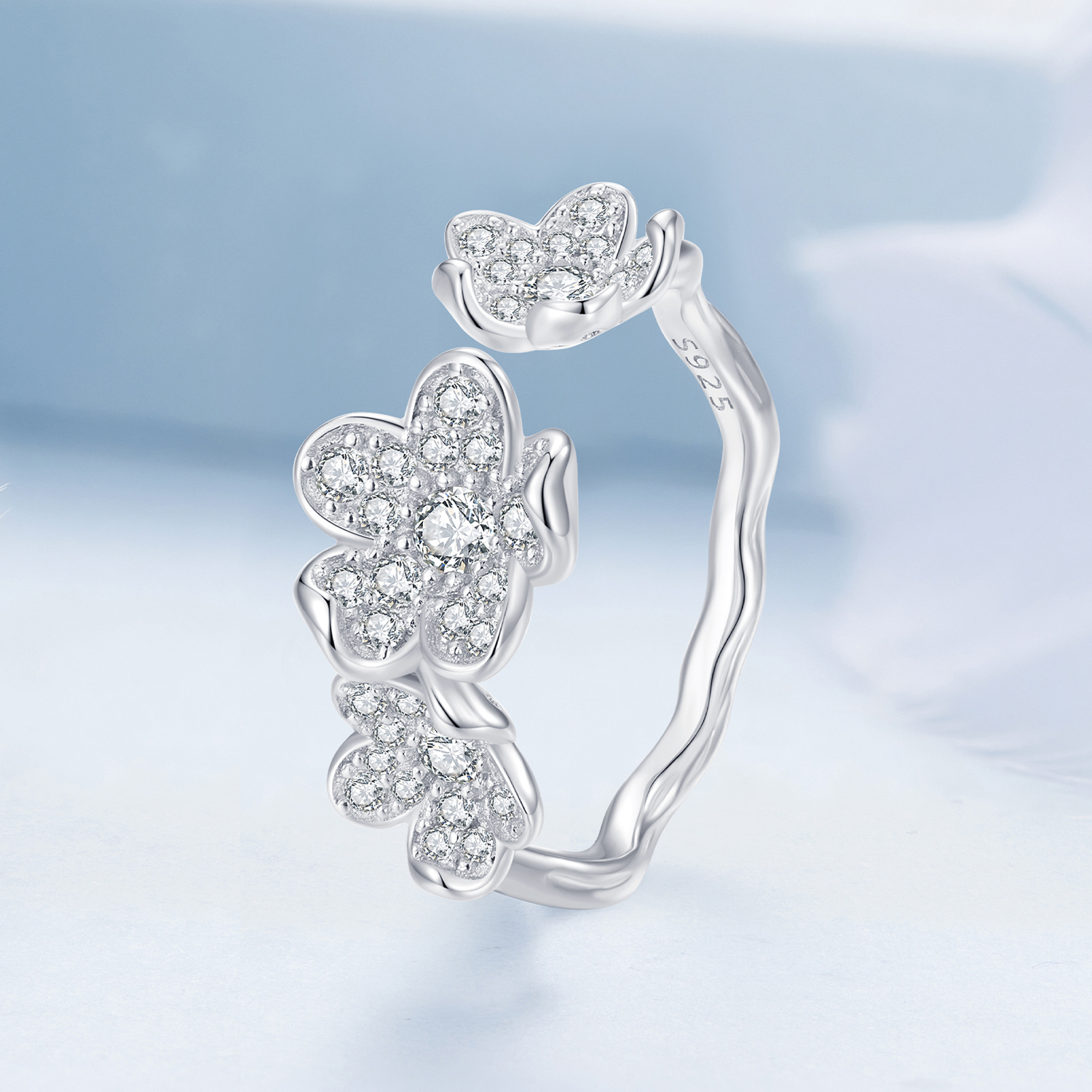 Pandora Stijl Ring Vol Bloemen - BSR447