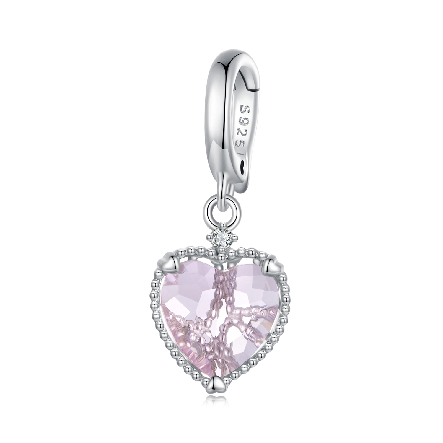 Pandora Stijl Roze Hart Hangend - SCC2594