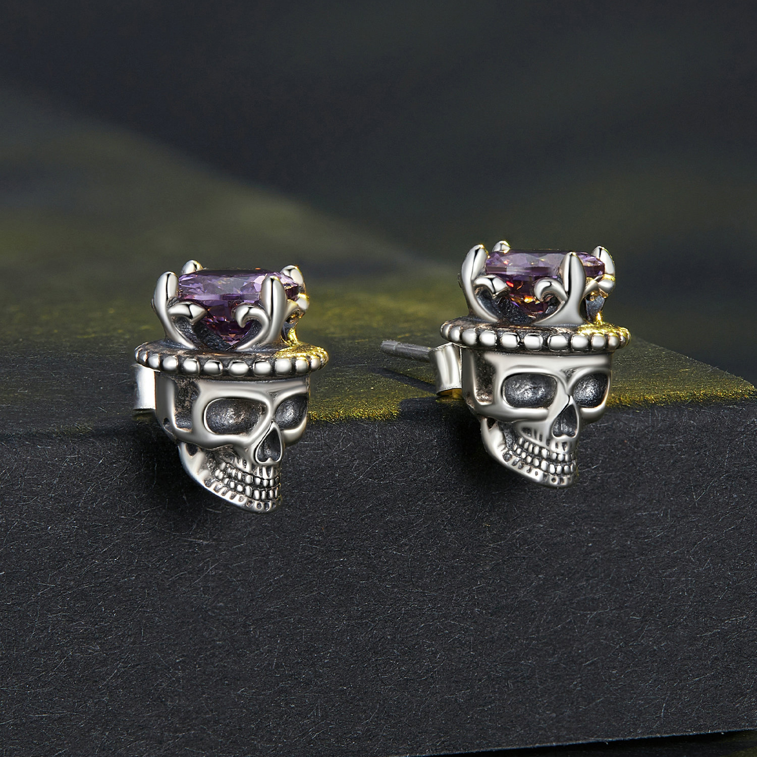 Pandora Stijl Skelet Koning Studs Oorbellen - BSE892