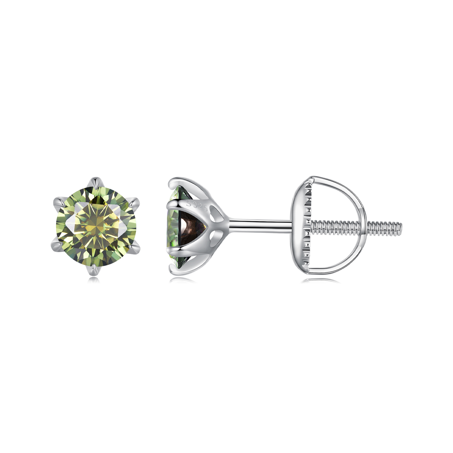 Pandora Stijl Smaragdmoissanite Oorknopjes - MSE025-SGN