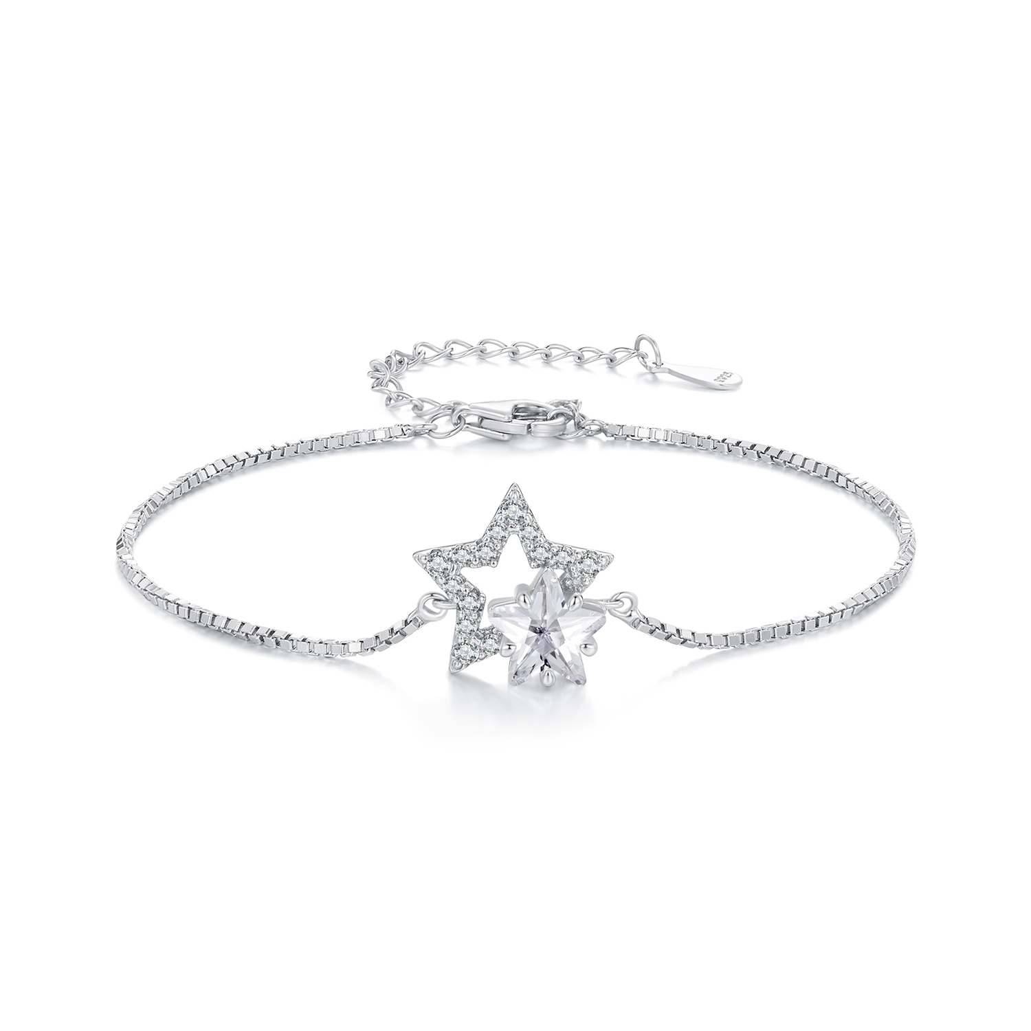 Pandora Stijl Sterren Ketting Armband - BSB143