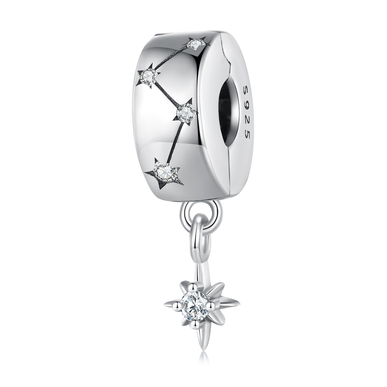 Pandora Stijl Sterrenexplosie Cirkel Clip - BSC808