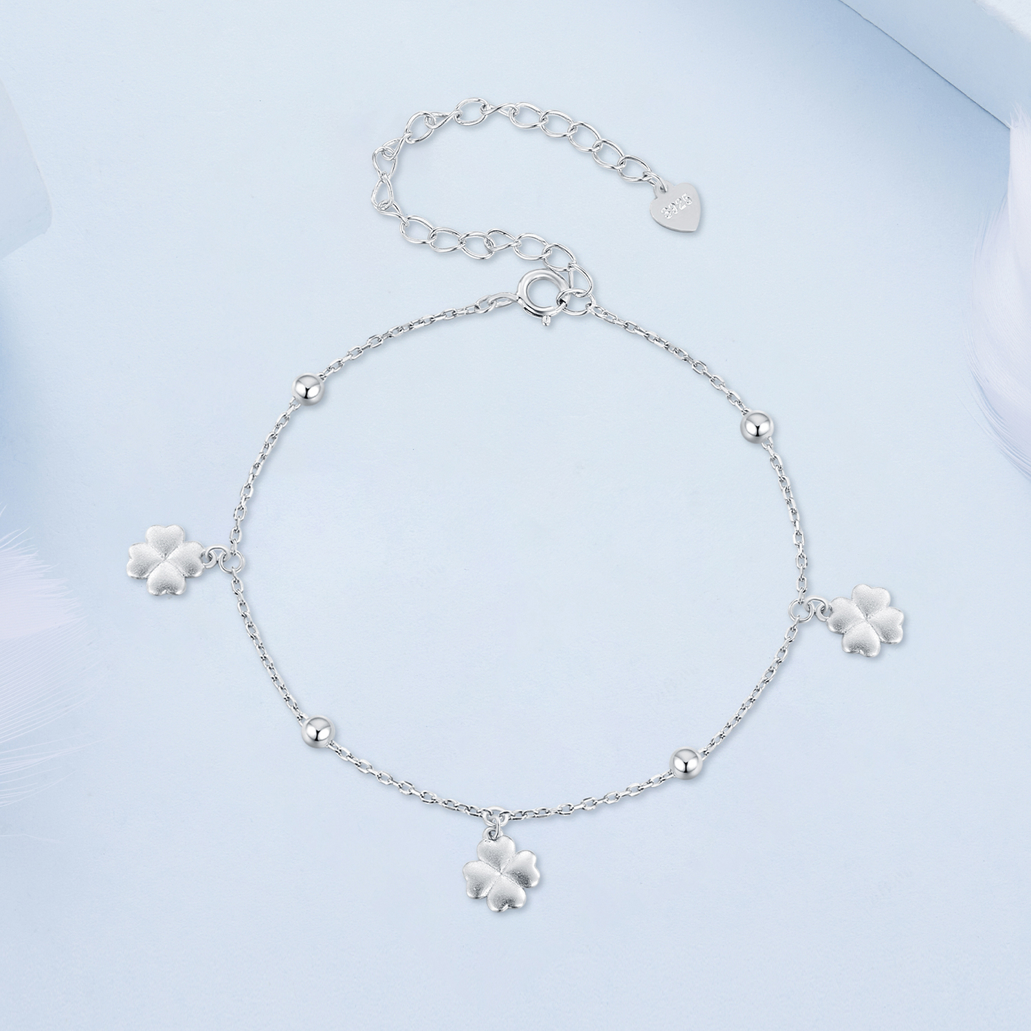 Pandora Stijl Vierbladige Klaver Ketting Armband - BSB139