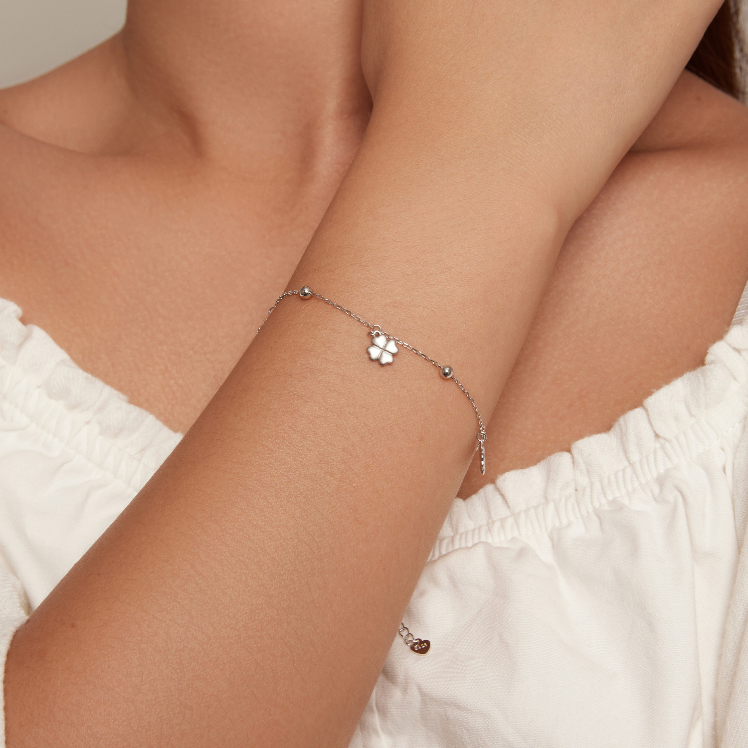 Pandora Stijl Vierbladige Klaver Ketting Armband - BSB139