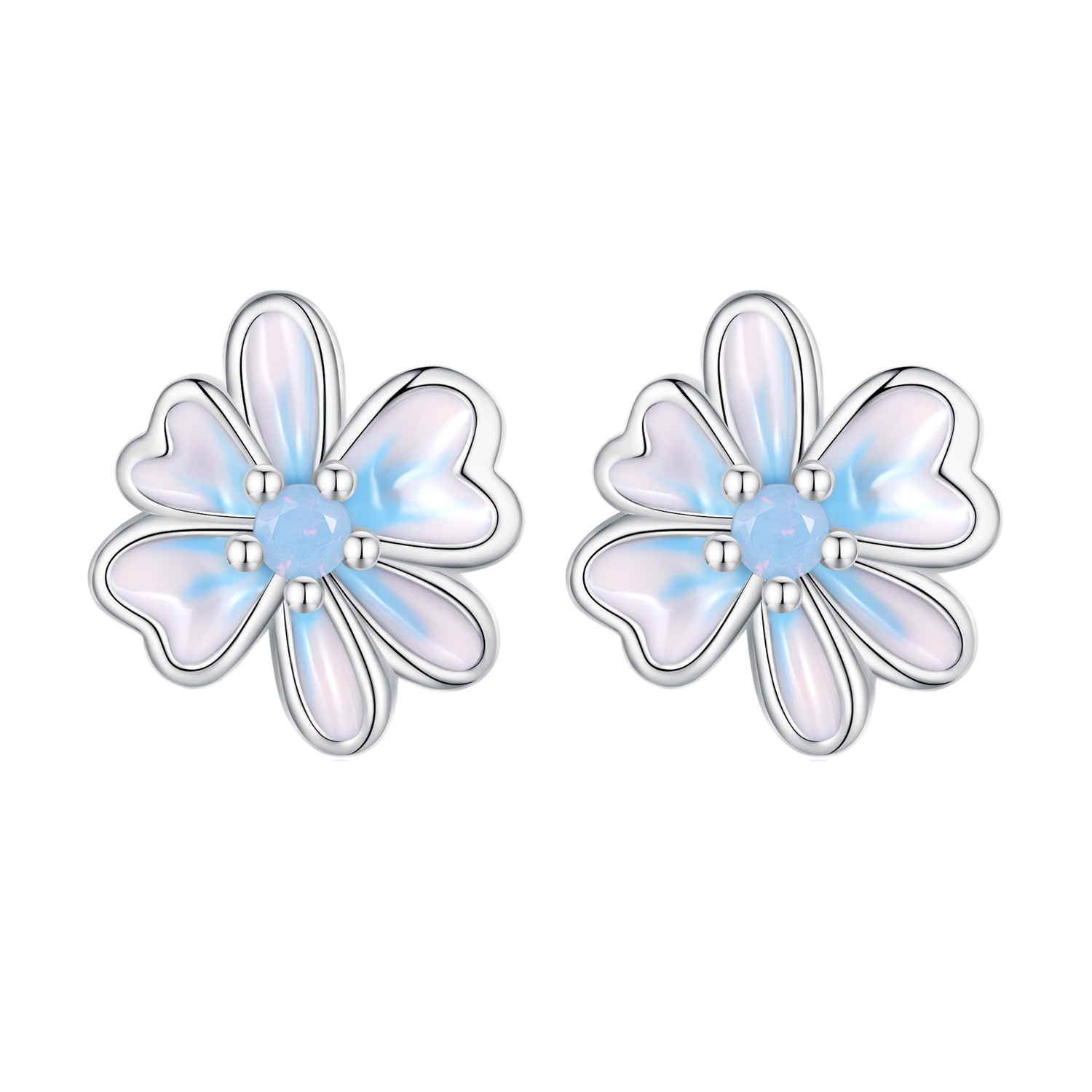 Pandora-stijl Bloem Studs Oorbellen - SCE1572