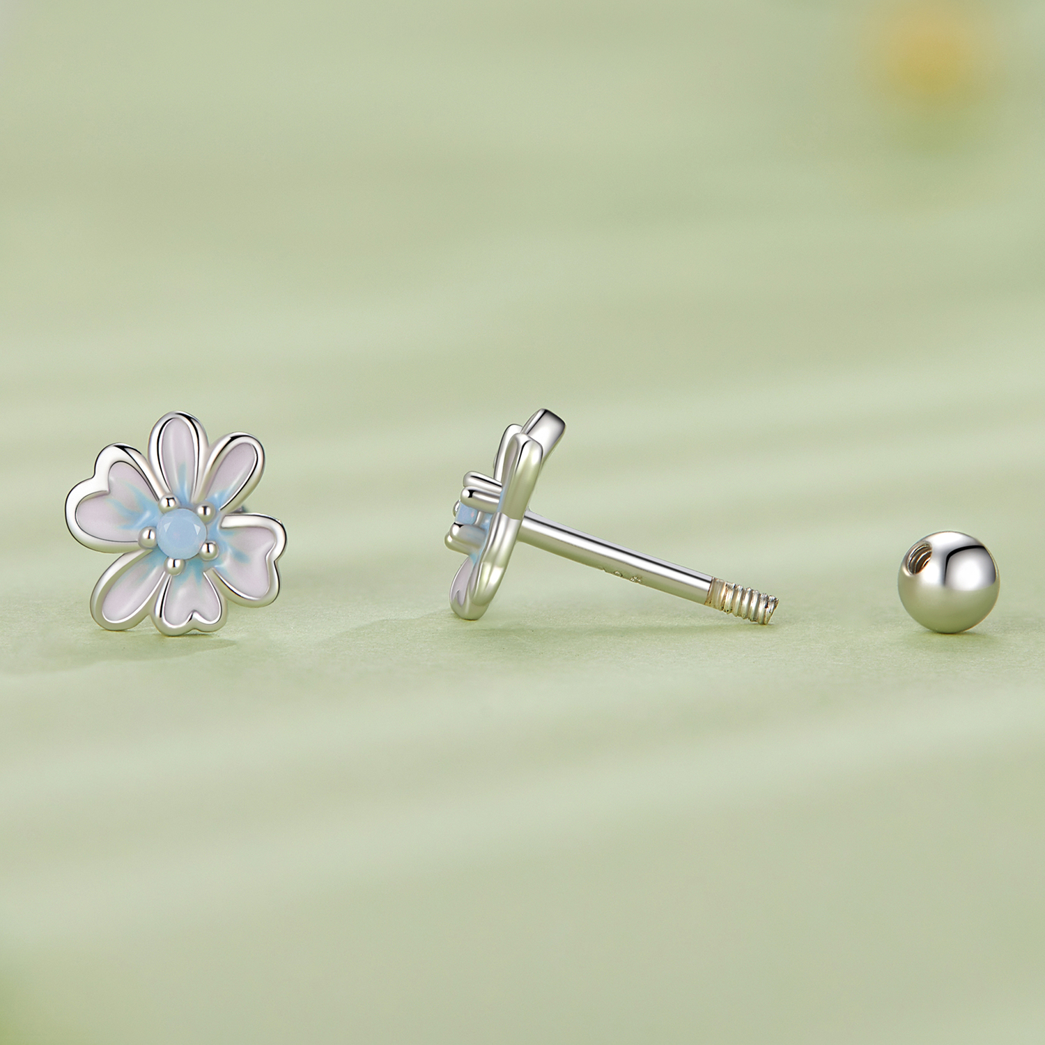 Pandora-stijl Bloem Studs Oorbellen - SCE1572