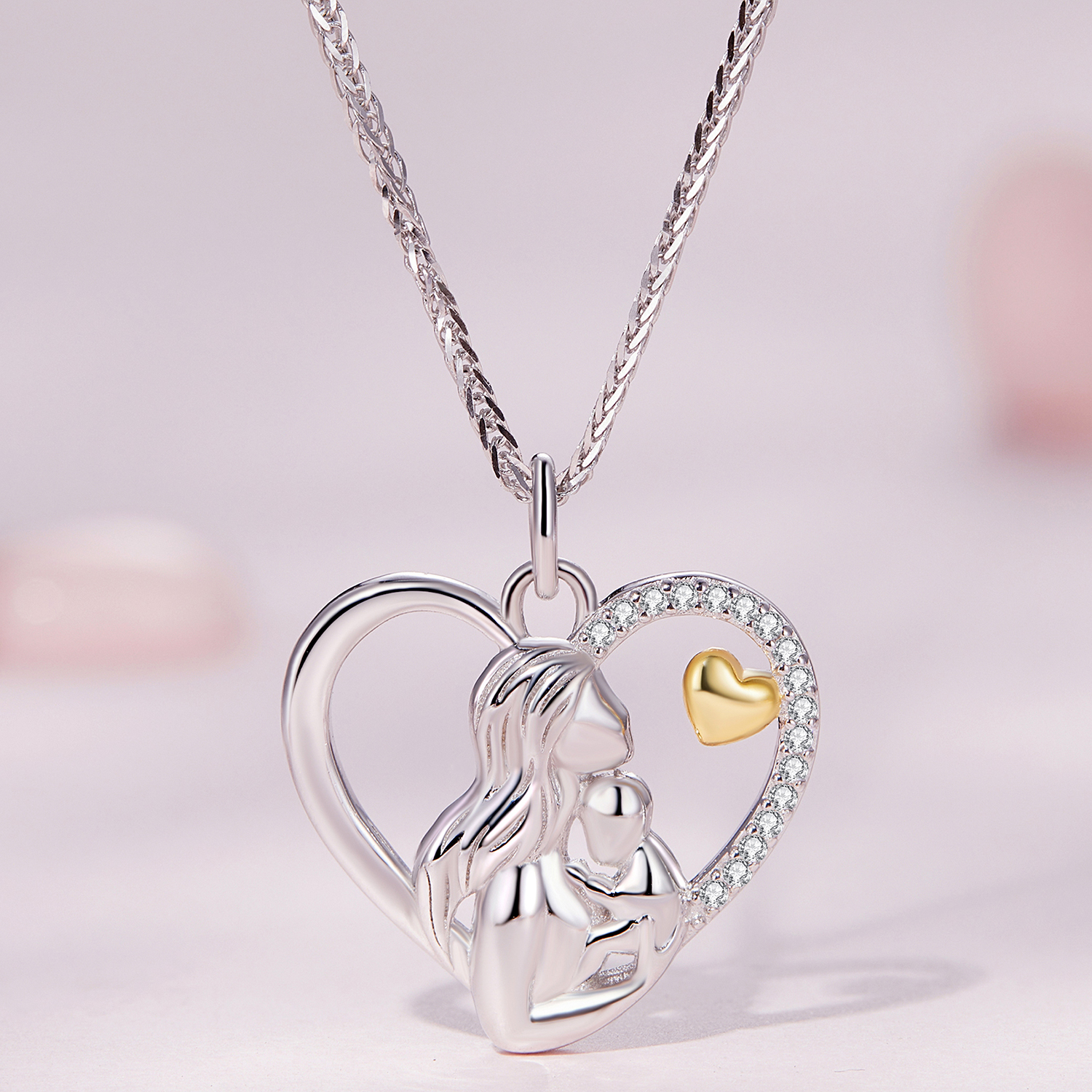 Pandora-stijl Diepe Liefde Tussen Moeder en Zoon Ketting - SCN498