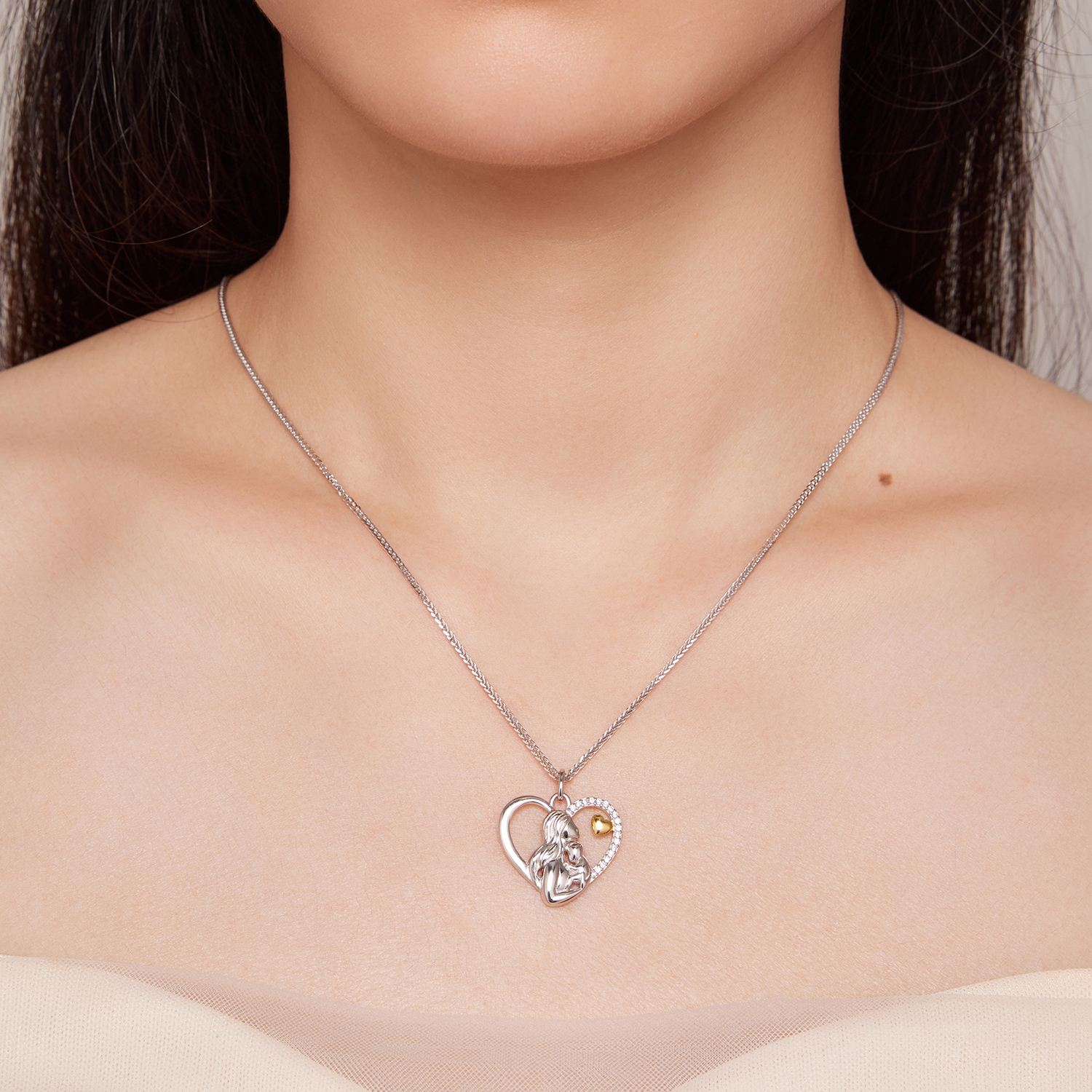 Pandora-stijl Diepe Liefde Tussen Moeder en Zoon Ketting - SCN498