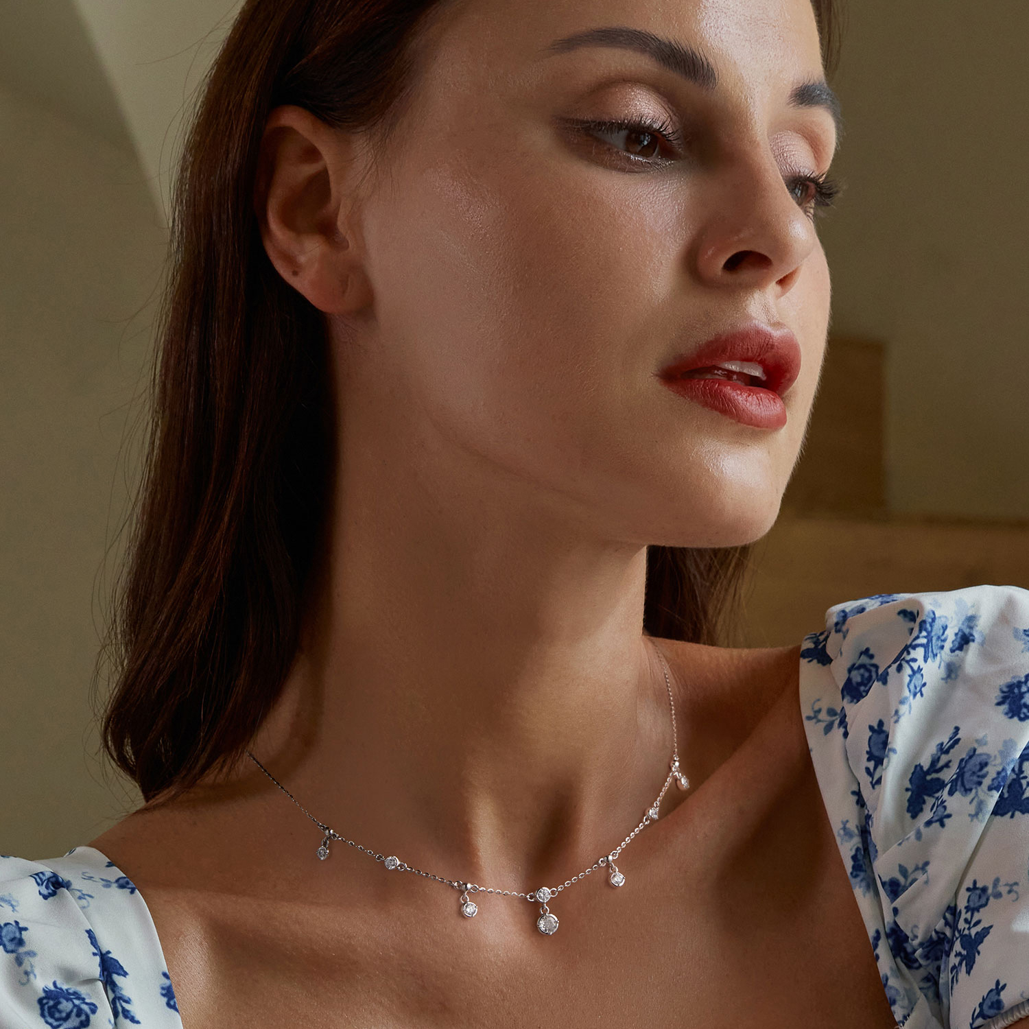 Pandora-stijl fonkelende kwast choker - BSN360