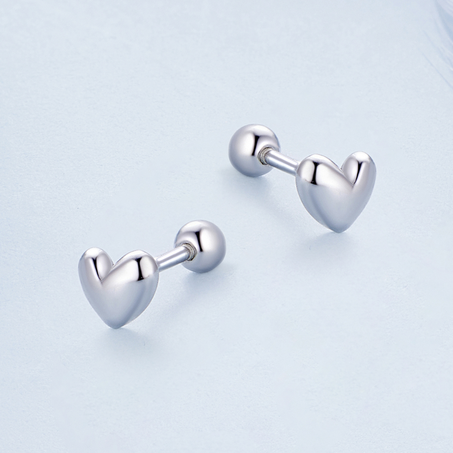 Pandora-stijl hartvormige studs oorbellen - BSE886