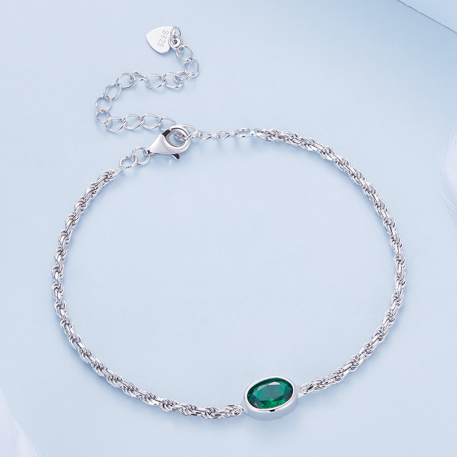 Pandora-stijl Licht Luxe Groene Zirkonia Chopard Armband - BSB116