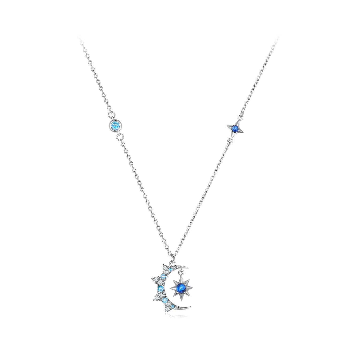 Pandora-stijl Maan Starburst Ketting - BSN347