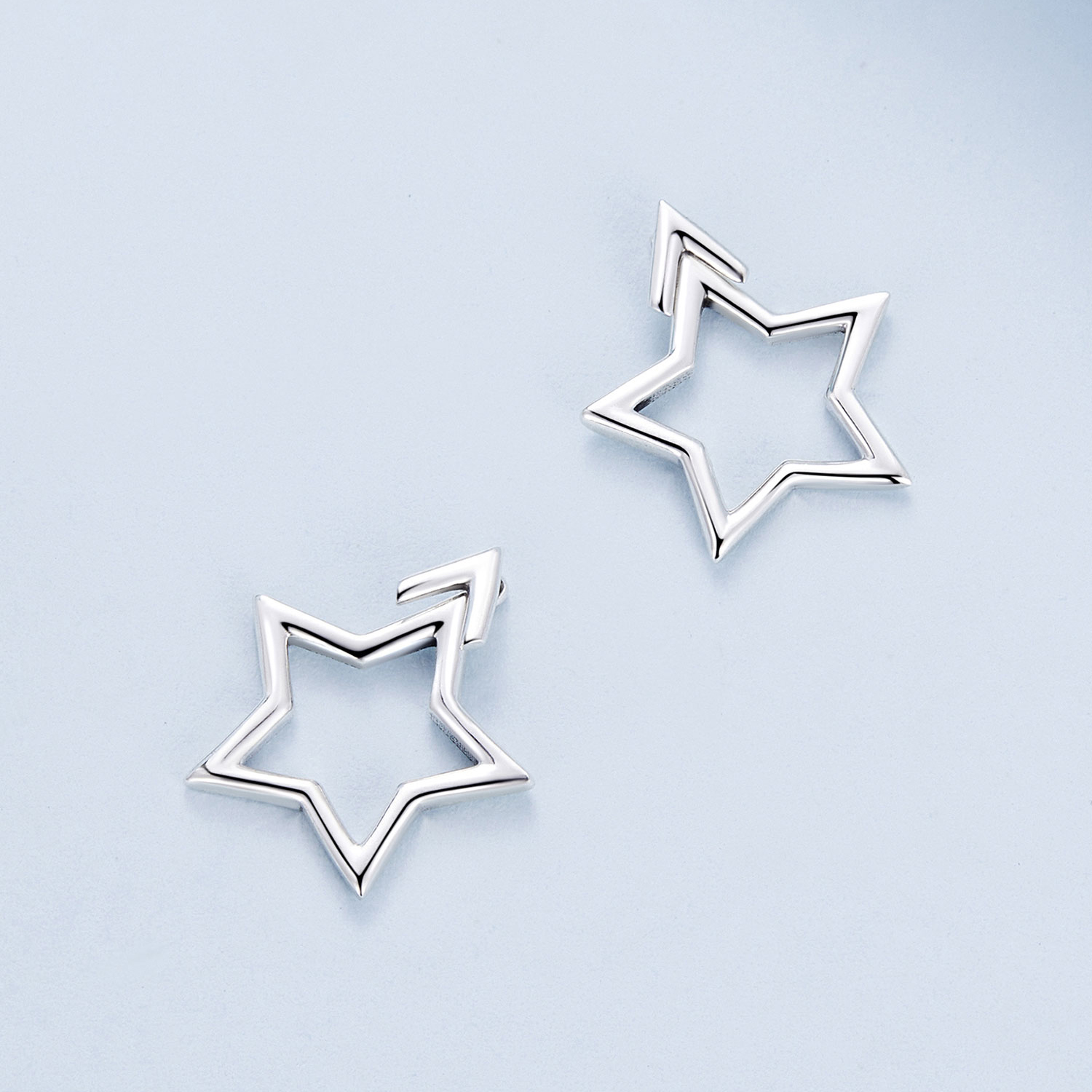 Pandora-stijl Pentagram Studs Oorbellen - BSE901